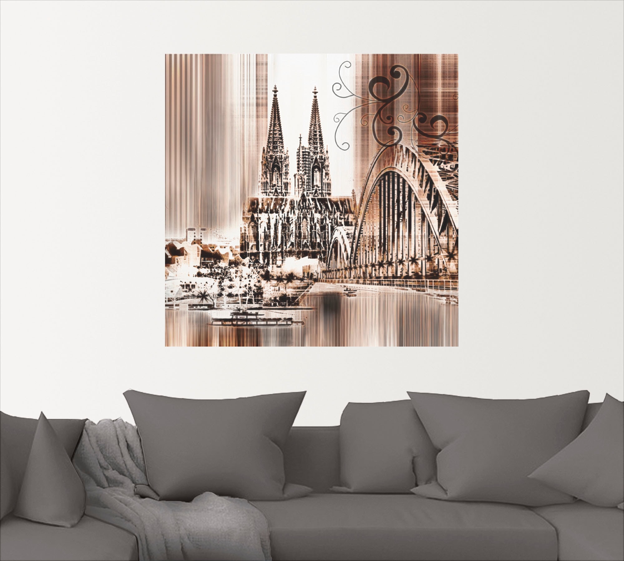 Artland Wandbild »Köln Skyline Collage VI«, Architektonische Elemente, (1 S günstig online kaufen