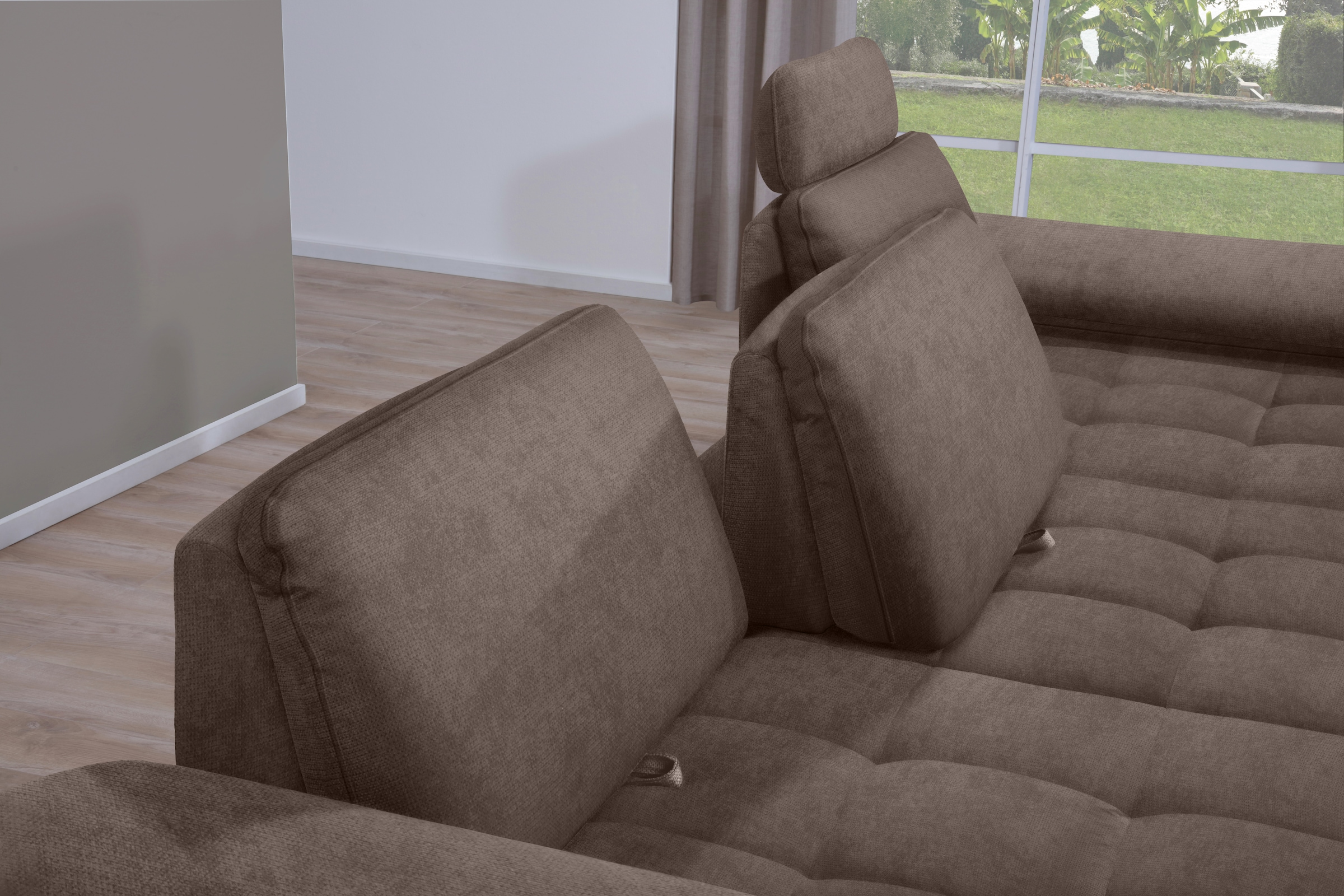 alina Ecksofa »Royce«, inklusive Sitztiefenverstellung, 296 cm breit