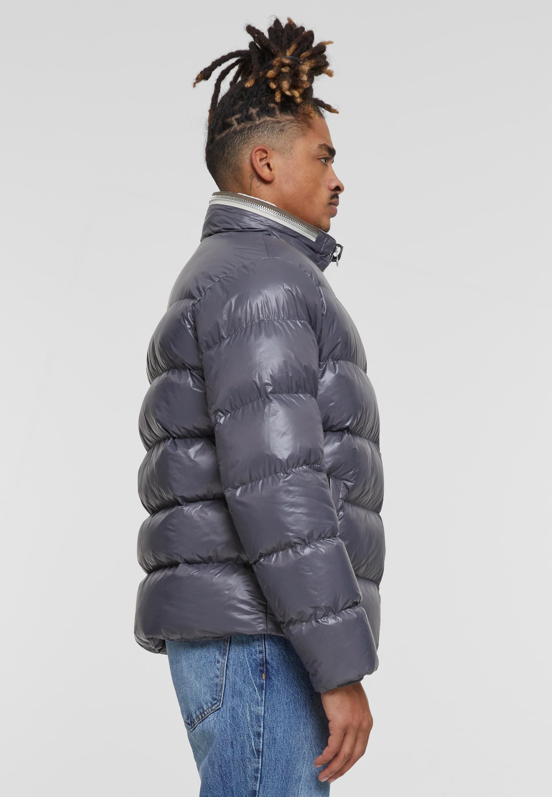 URBAN CLASSICS Winterjacke »Urban Classics Recycled Zip neck Puffer Jacket« 1 Stk. tlg. ohne Kapuze