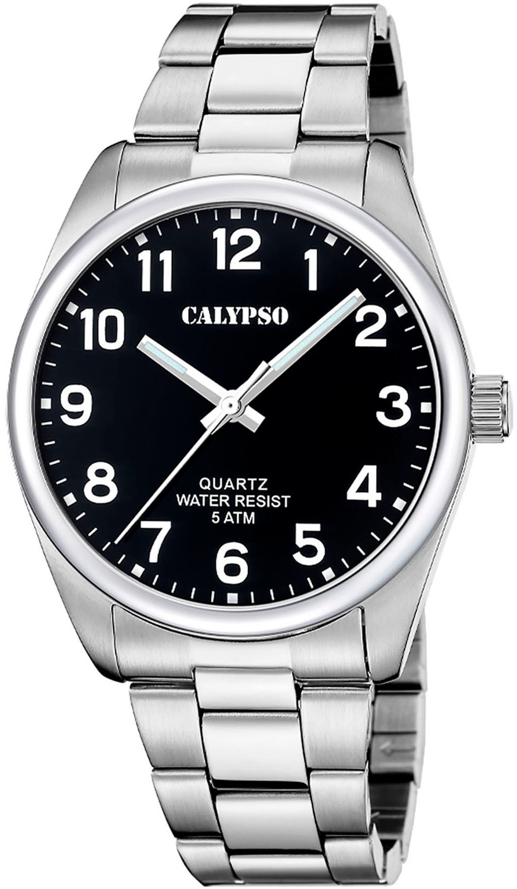 CALYPSO WATCHES »Basic« Armbanduhr, Herrenuhr, Edelstahlarmband, analog