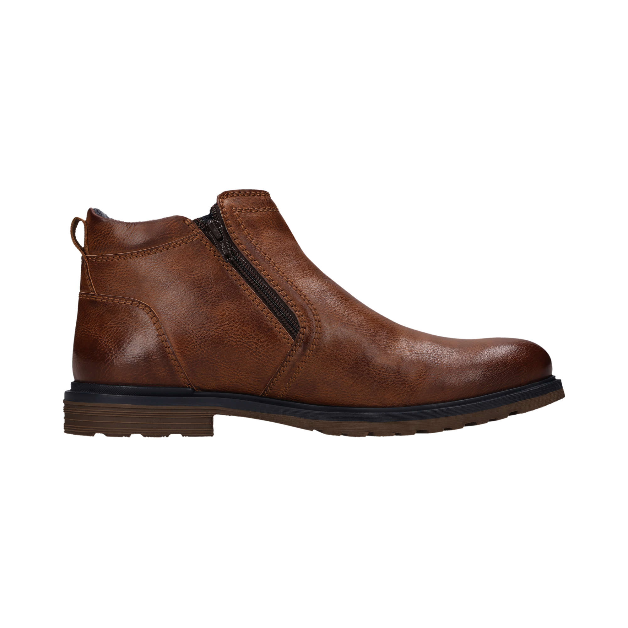 bugatti Stiefelette  Zipper Boots, Stiefelette mit Profillaufsohle - schmale Form