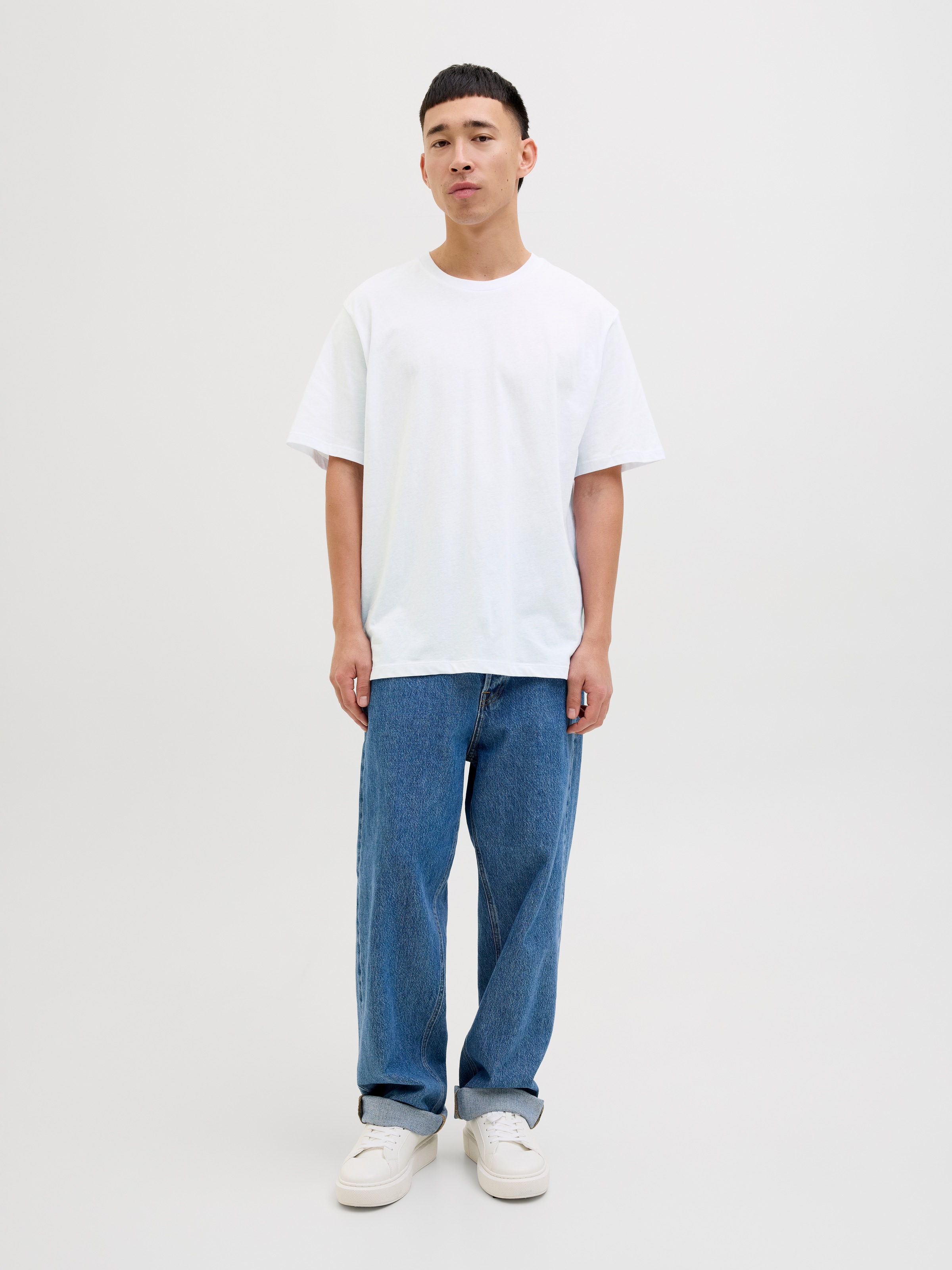 Jack & Jones Kurzarmshirt »JJHUGO LOOSE TEE SS CREW NECK 5PK MP«, (Packung, 5 tlg.)