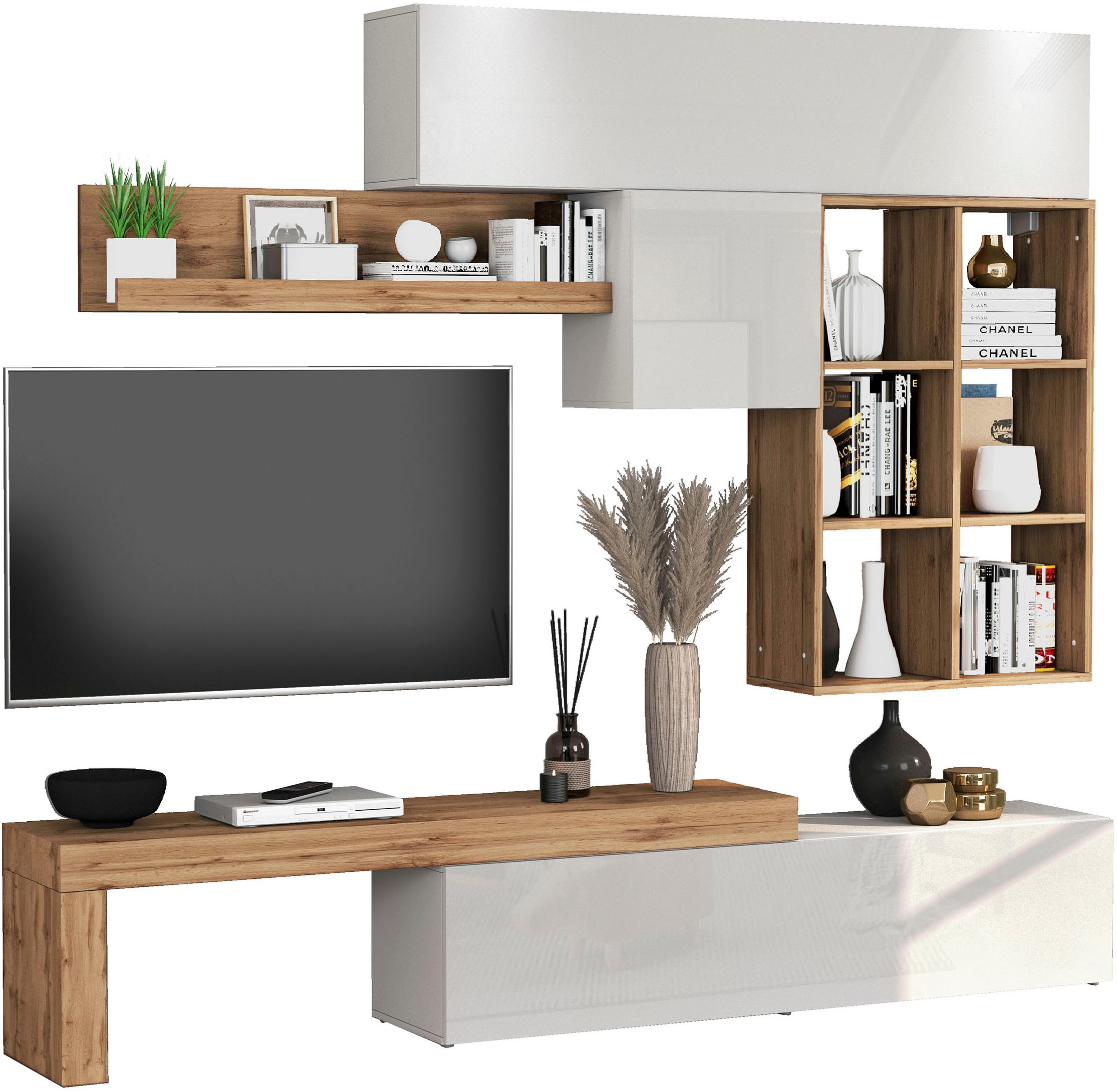 INOSIGN Wohnwand »Chronos Wohnwand, Medienwand, 5-er set« Set, 5 Stk. tlg. günstig online kaufen