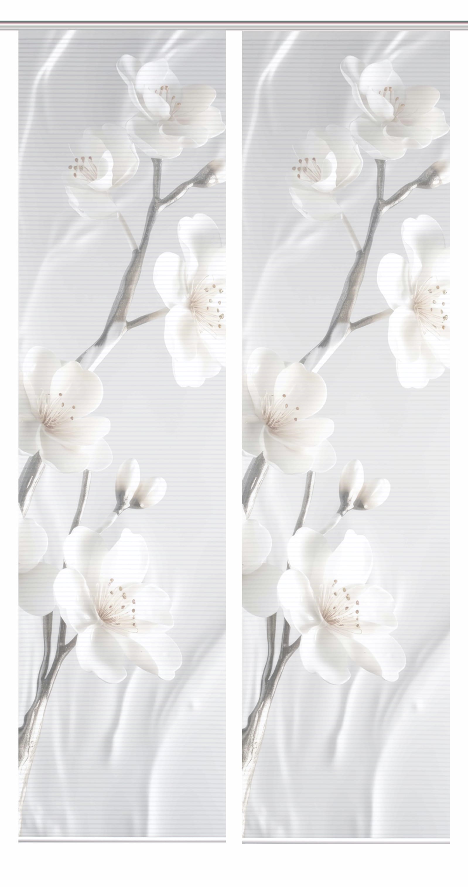 HOME in green Schiebegardine »LAIRA« Paneelwagen 2 Stk. tlg. SET DIGITALDRUCK,BAMBUSOPTIK RECYCELT