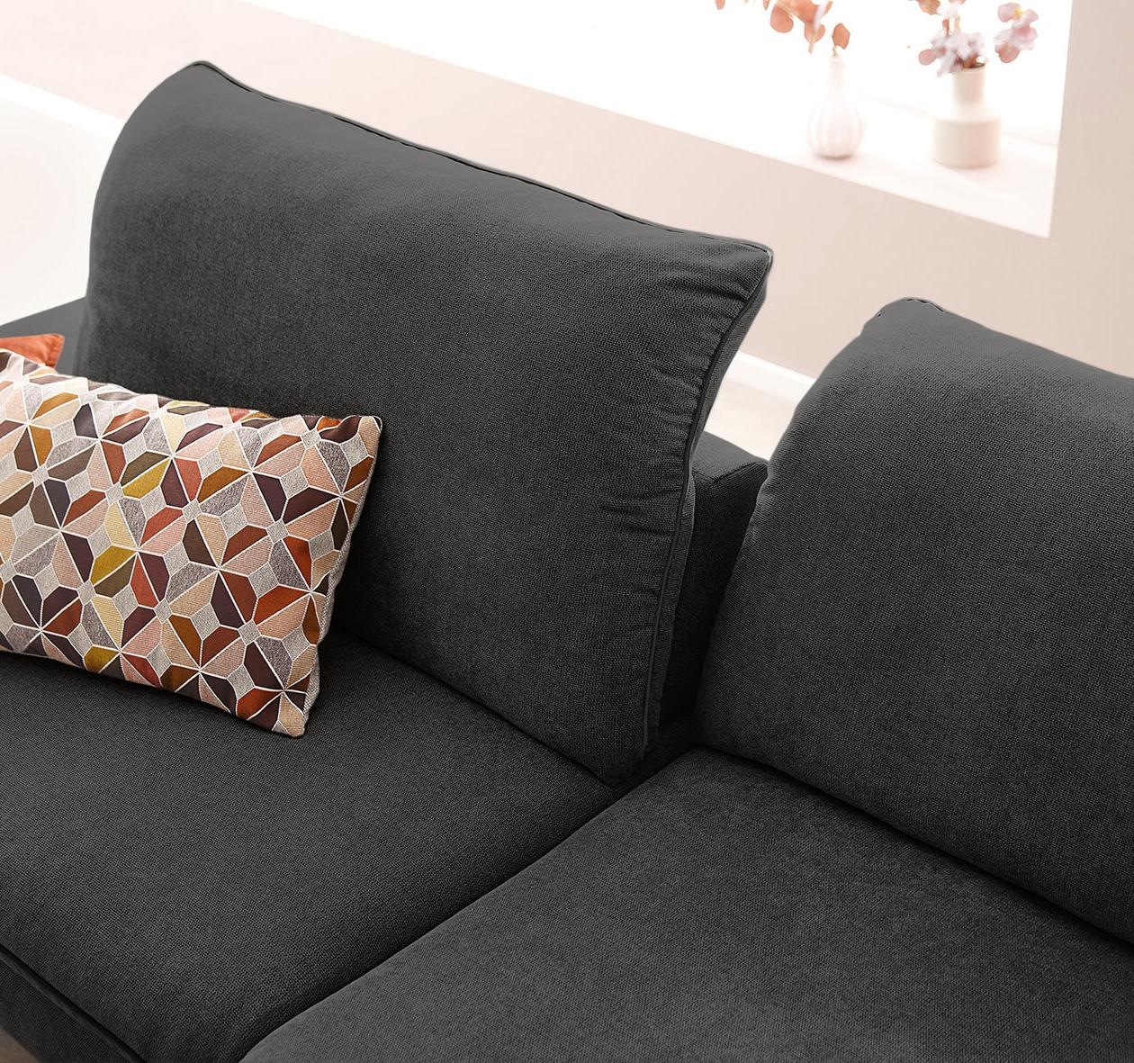 W.SCHILLIG Ecksofa »enjoy&MORE, Designsofa, elegant und bequem, L-Form«, Sitztiefenverstellung, Füße bronze pulverbeschichtet, Breite 294 cm