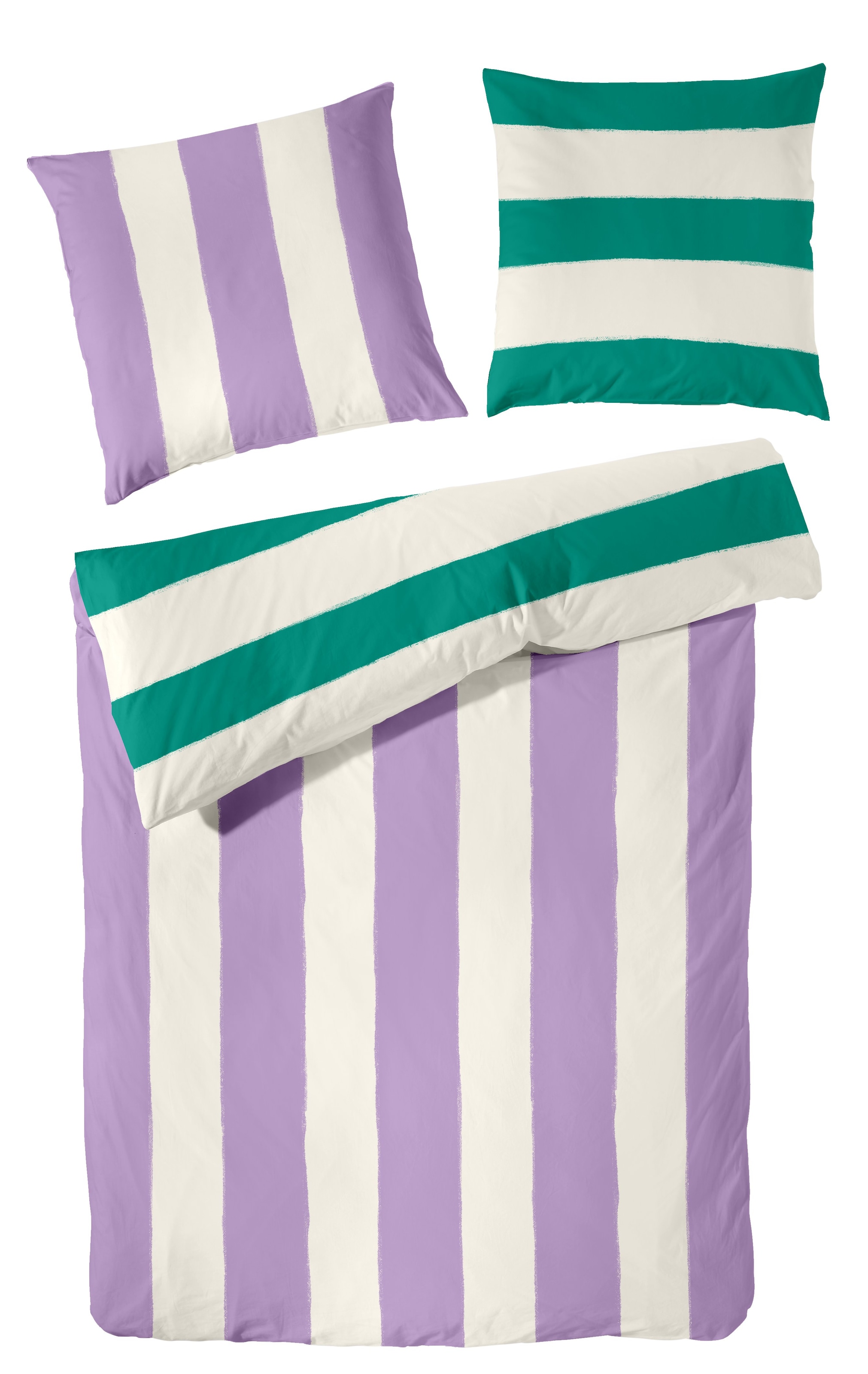 Primera Bettwäsche »Renforce-Bettwäsche Color Block«, mit kräftigen und san günstig online kaufen