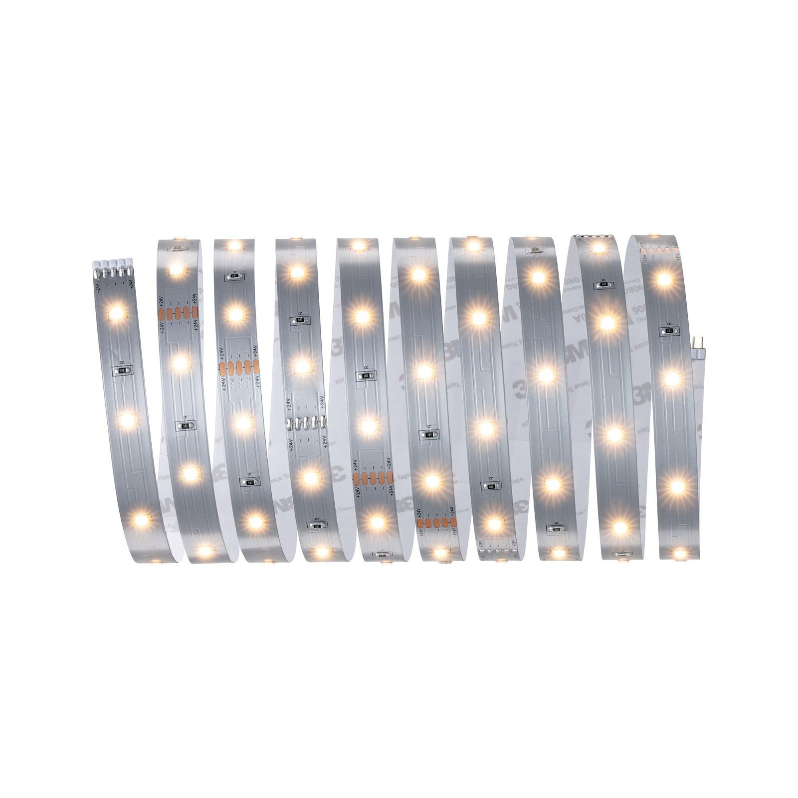 Paulmann LED-Streifen »MaxLED 250 Basisset 3m IP20 2700K 12W 230/24V Silber«, 1 St.-flammig