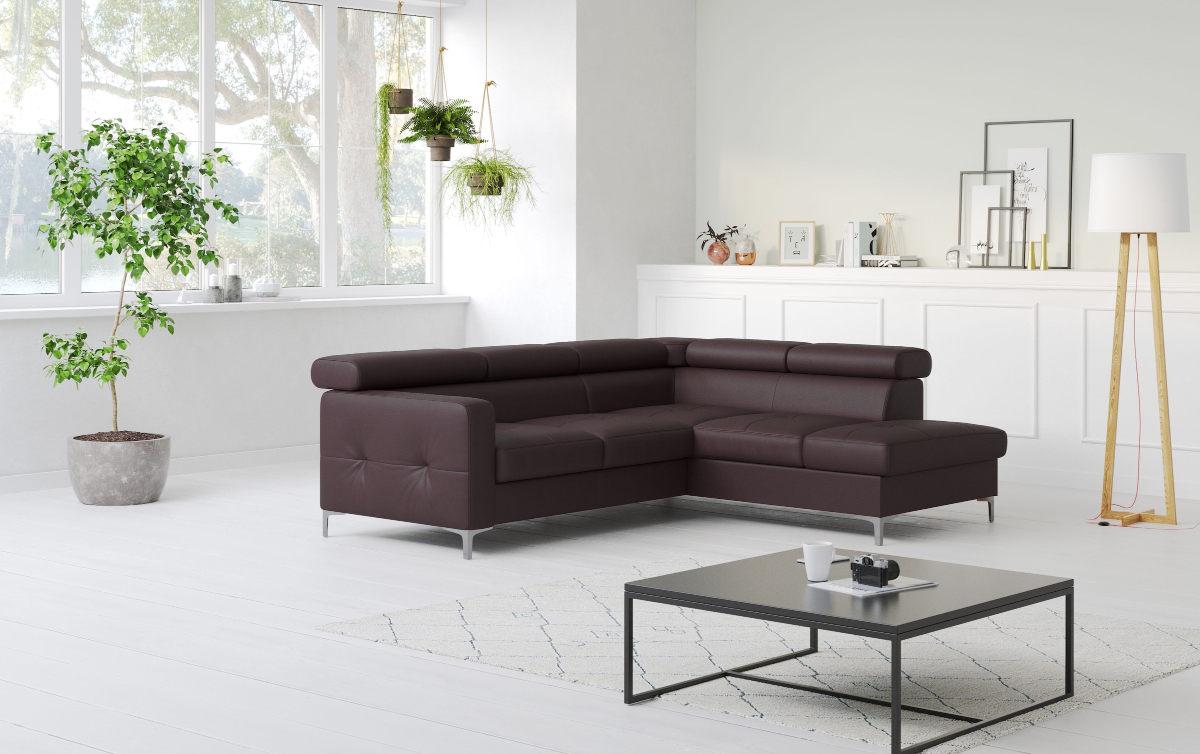 COTTA Ecksofa »Sammy L-Form« mit Kopfteilverstellung, wahlweise mit Bettfun günstig online kaufen