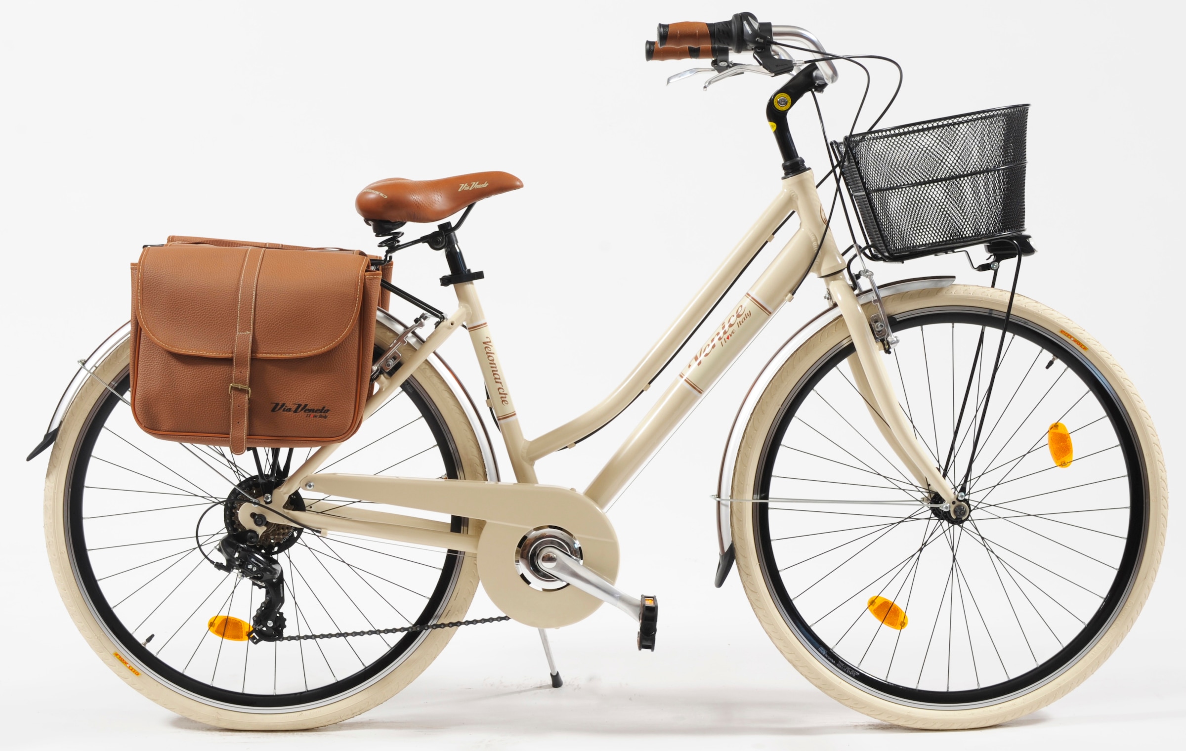 Bild von VENICE - I love Italy Cityrad »Citybike 615 Alu lady«, 18 Gang, Kettenschaltung, für Damen, Kettenschaltung