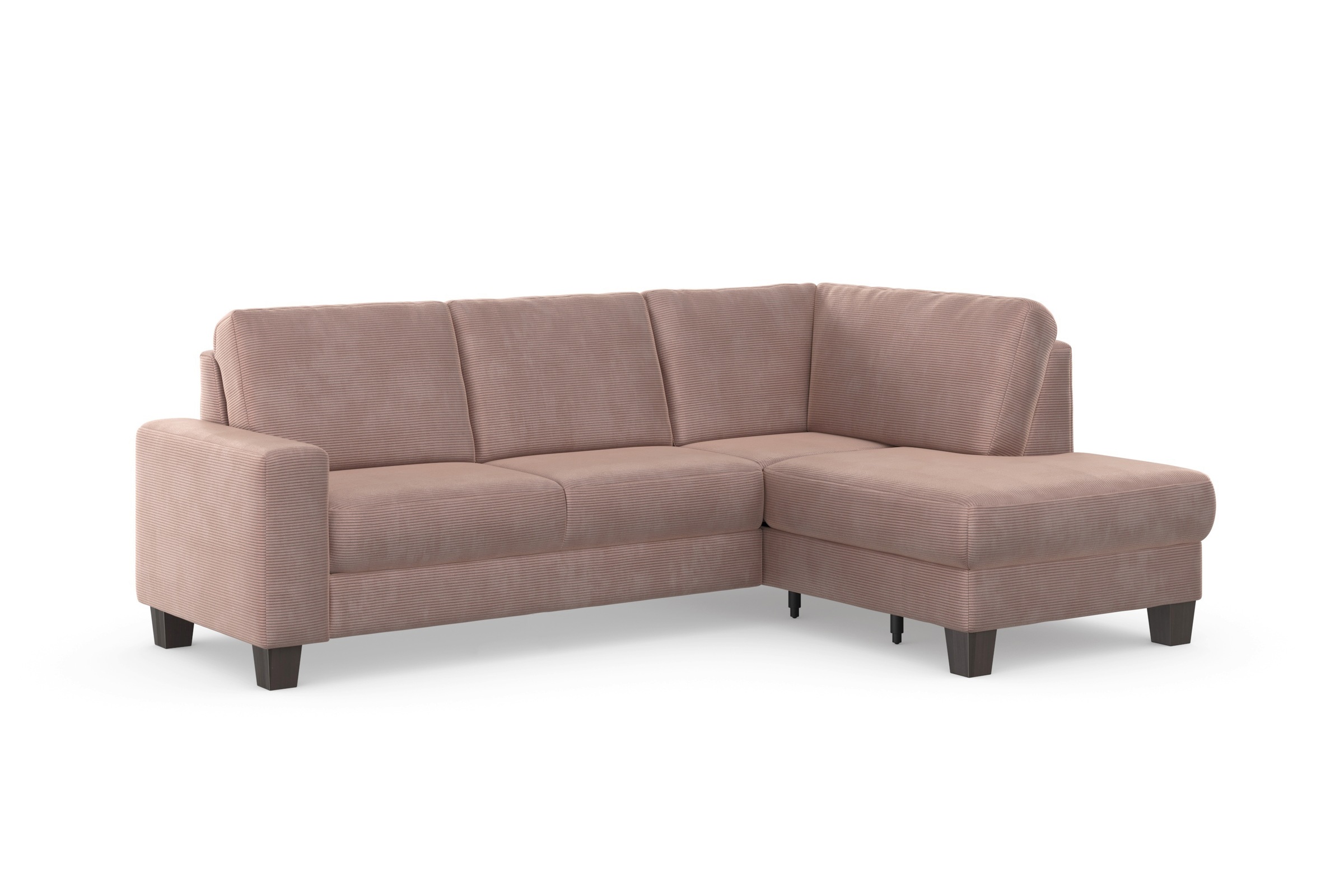 Home affaire Ecksofa »Summer L-Form«, mit Ottomane, mit oder ohne Bettfunktion und Bettkasten, Cord-Bezug