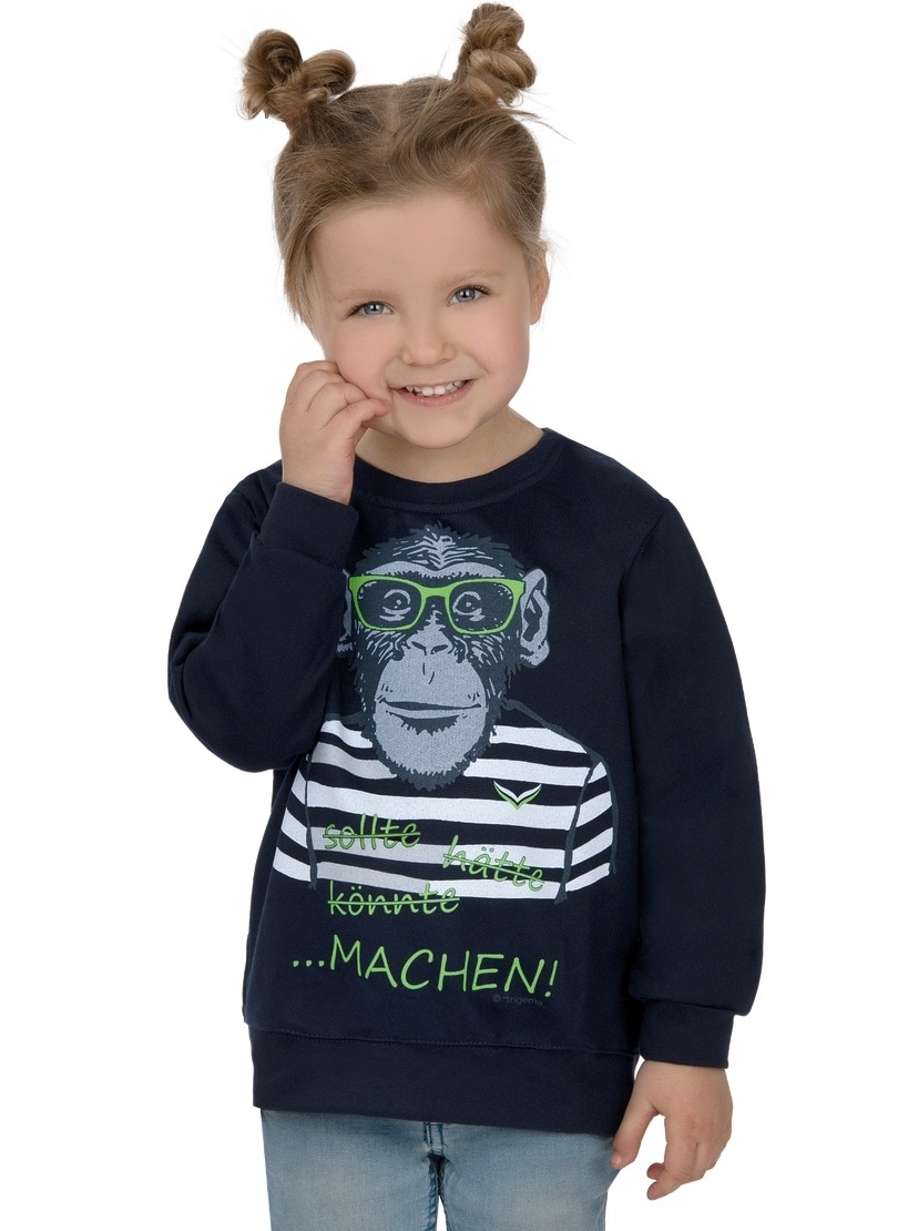 Trigema Sweatshirt »TRIGEMA Sweatshirt mit großem Affen-Druckmotiv« im  Online-Shop bestellen