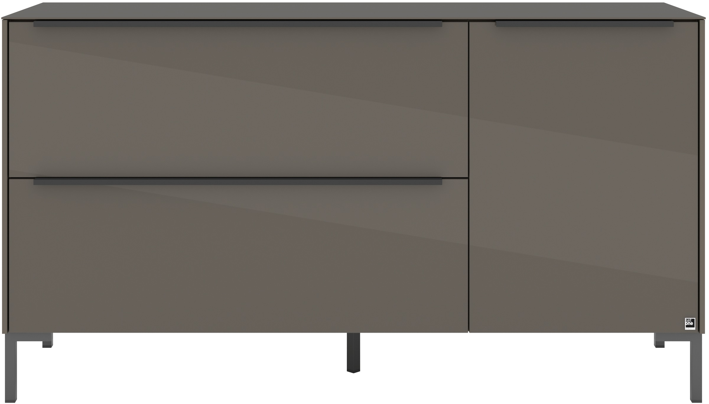 set one by Musterring Lowboard »Reno« 1 Stk. tlg. Mit Winkelfuß in diversen Farben, 77 cm Höhe & Farbauswahl