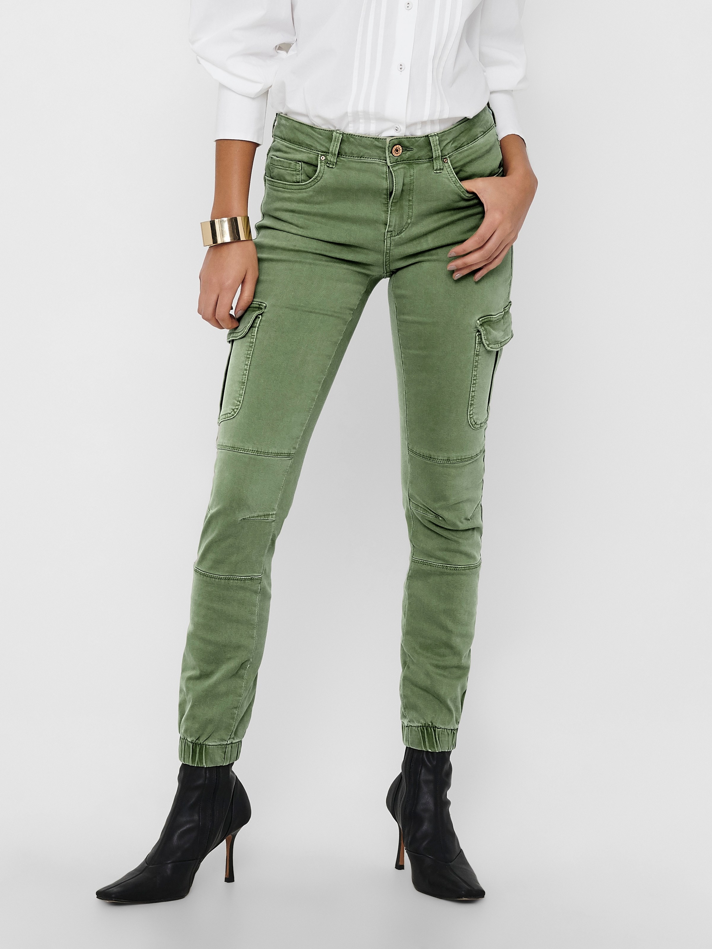 ONLY Cargohose »ONLMISSOURI REG ANK CARGO PNT NOOS«  mit Stretchsäumen