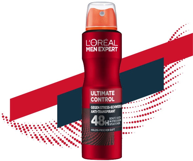 L'ORÉAL PARIS MEN EXPERT Deo-Spray »Deo Spray Ultimate Control 48h«, (Packung, 6 tlg.), mit hoher Zuverlässigkeit