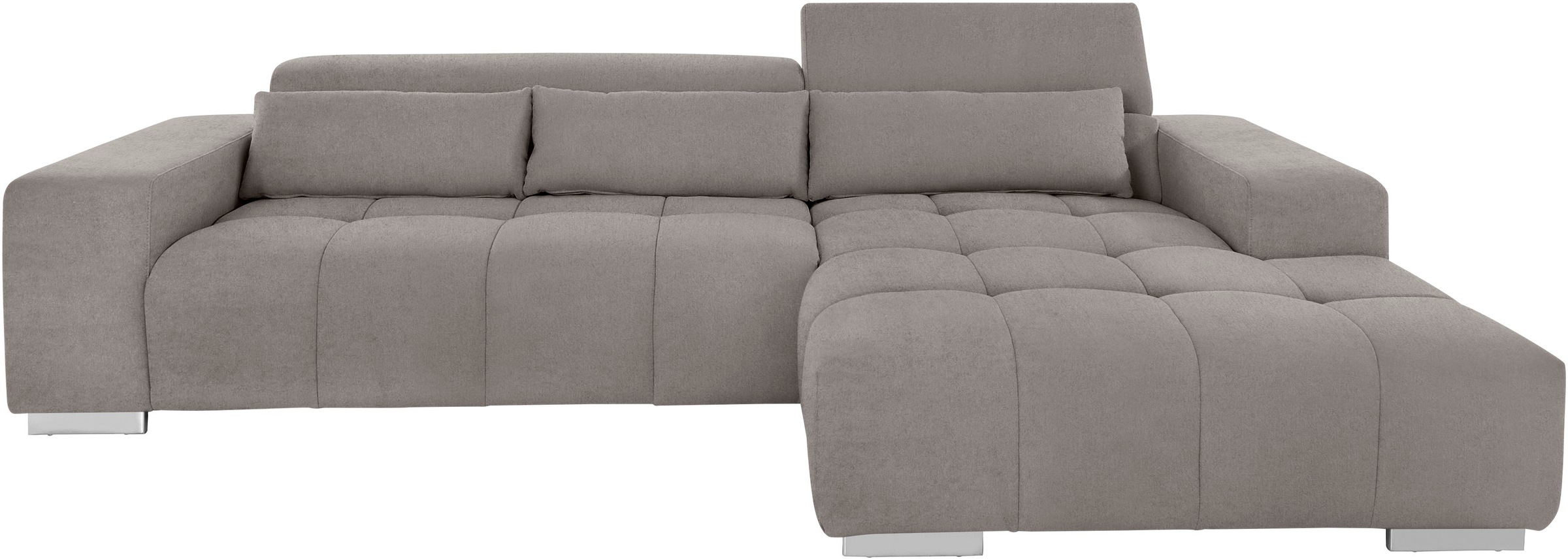 COTTA Ecksofa »Orion L-Form«, mit Kopfteilverstellung & 3 Nierenkissen