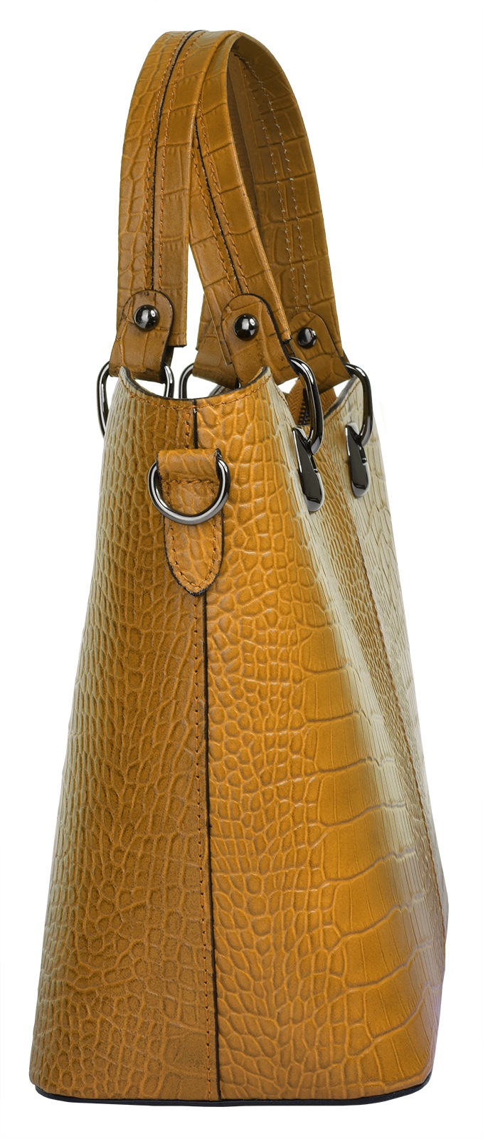Cluty Henkeltasche, echt Leder, Made in Italy