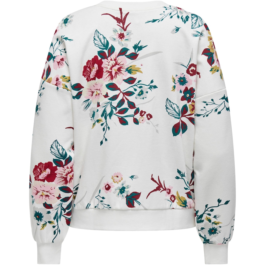 ONLY Sweatshirt »ONLWANTED L/S AOP FLOWERS SWEAT CS JRS«