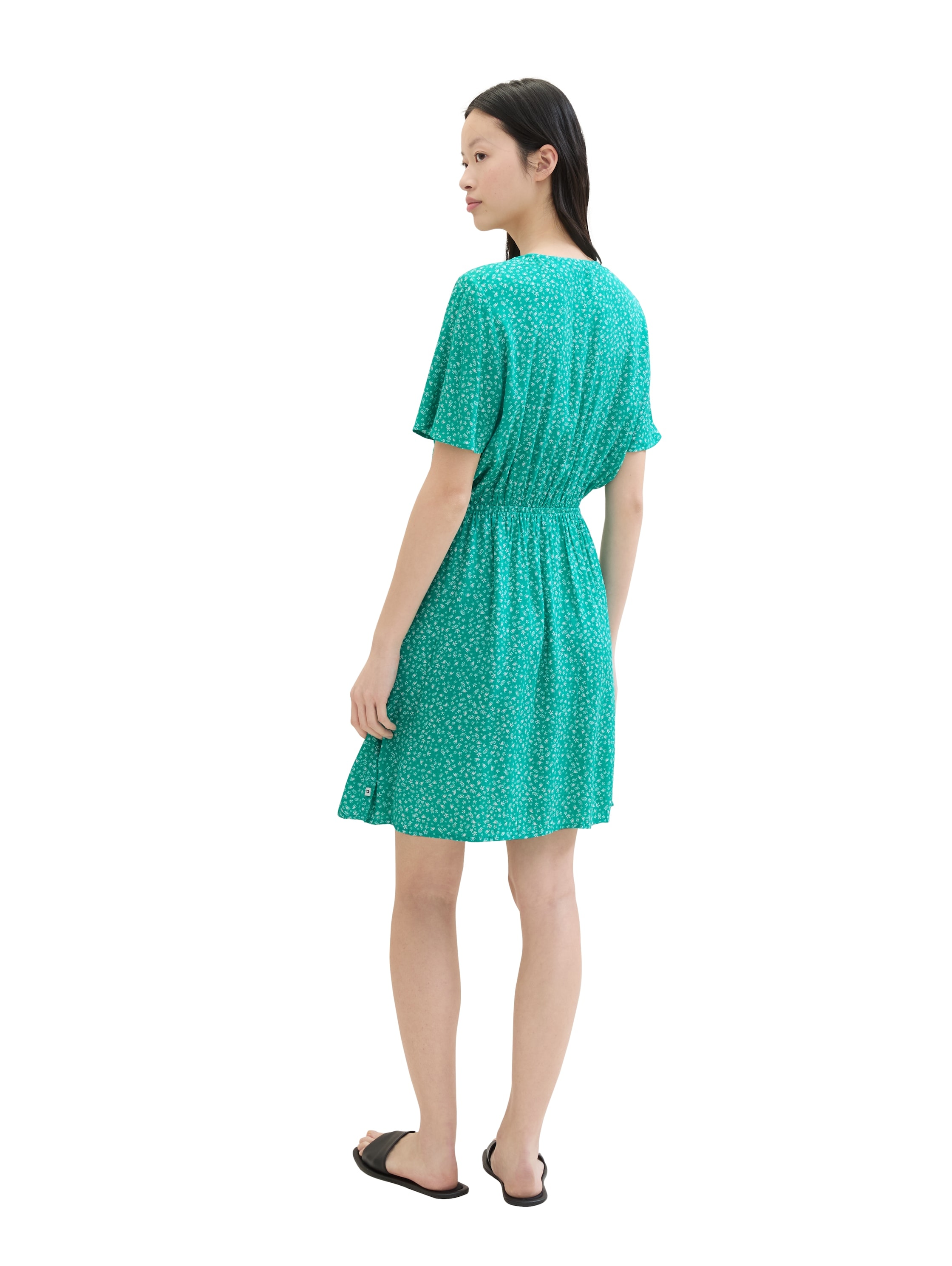 TOM TAILOR Denim Midikleid, mit Allover-Print