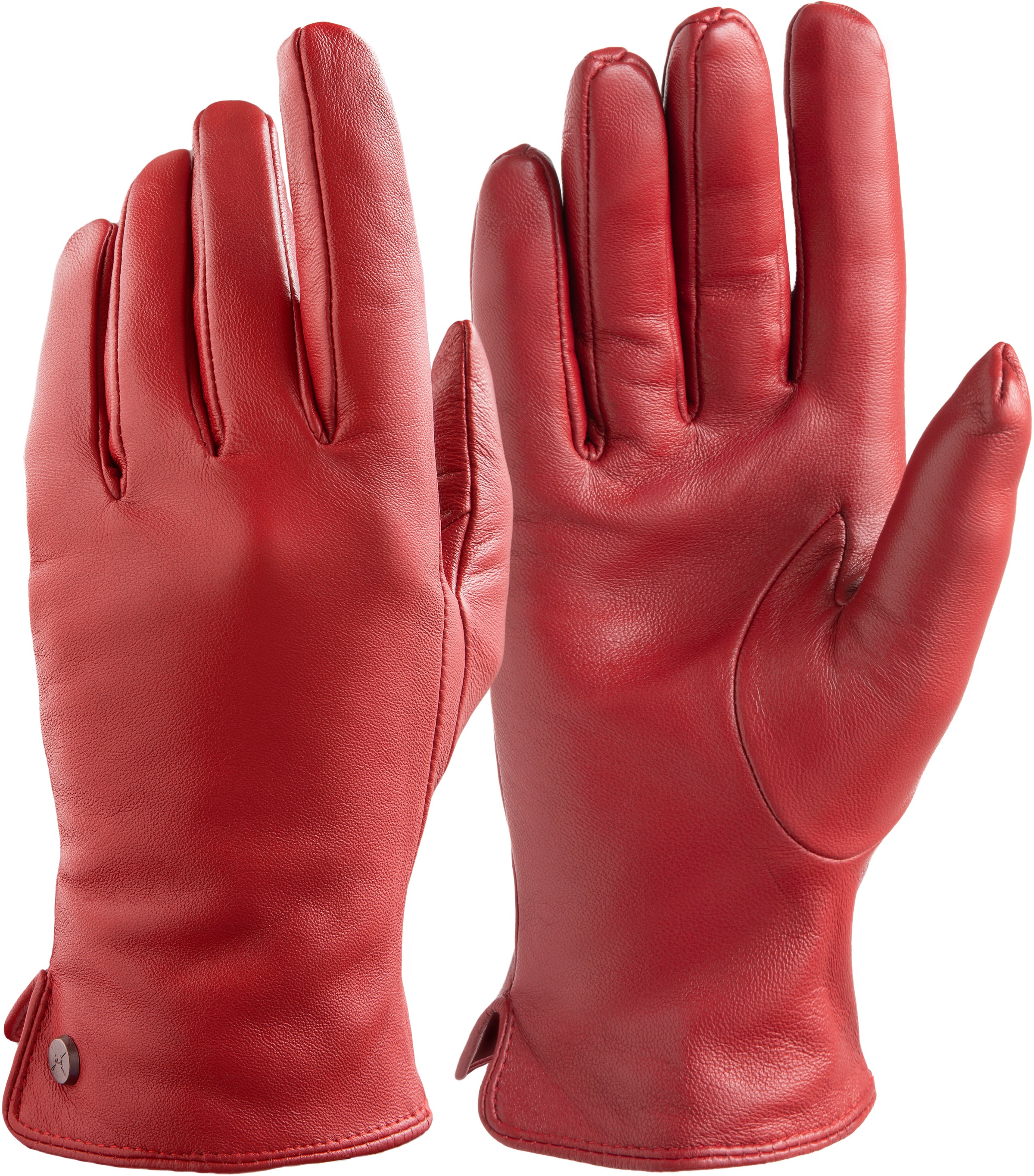 PEARLWOOD Lederhandschuhe »PAM« 1 Paar, weiches Fleece-Innenfutter, Temperaturregulierend, Seitenschlitz fire