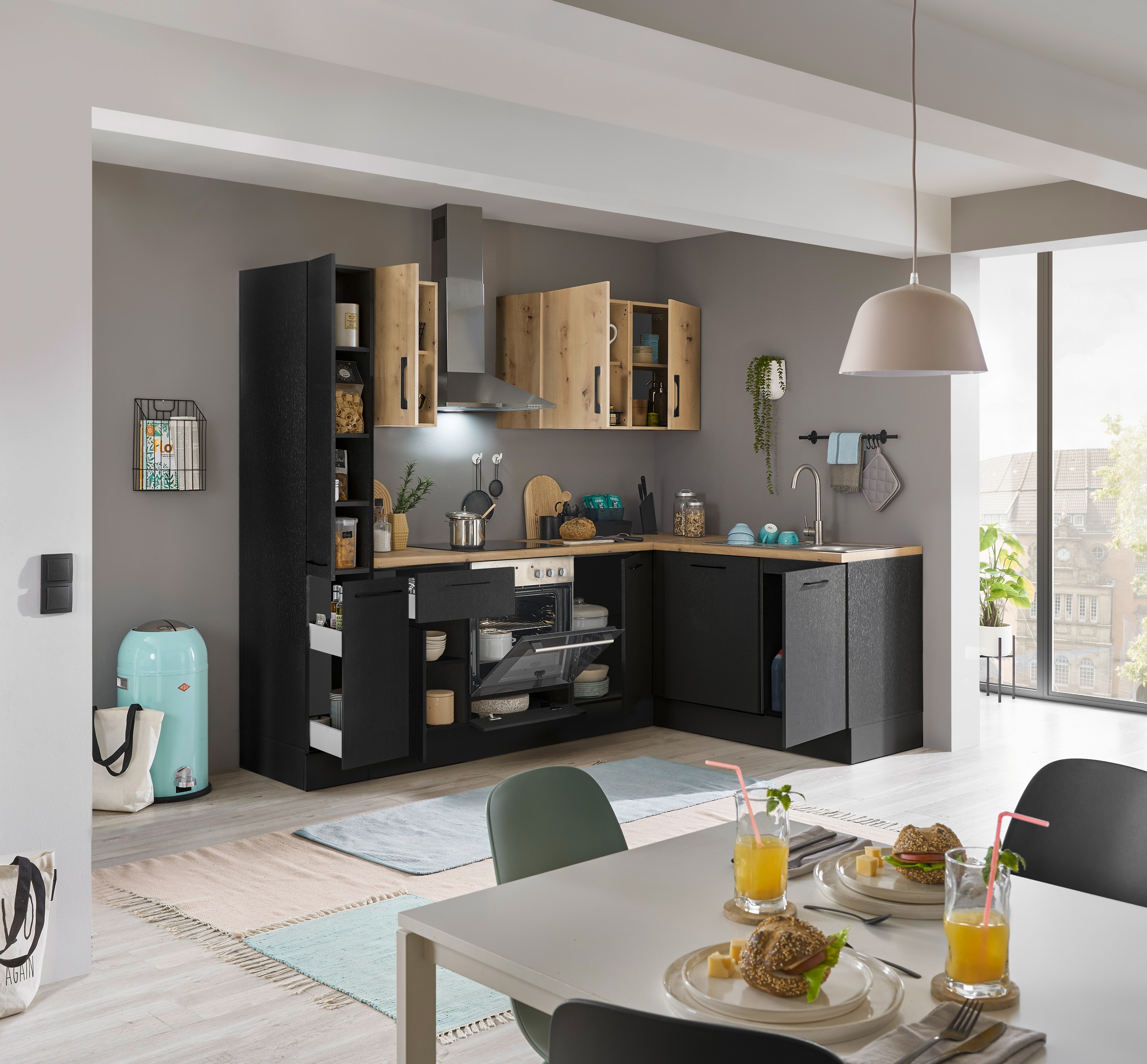 BASIC by Balculina Winkelküche »Turin« Stellbreite 250x175 cm, wahlweise mit E-Geräten