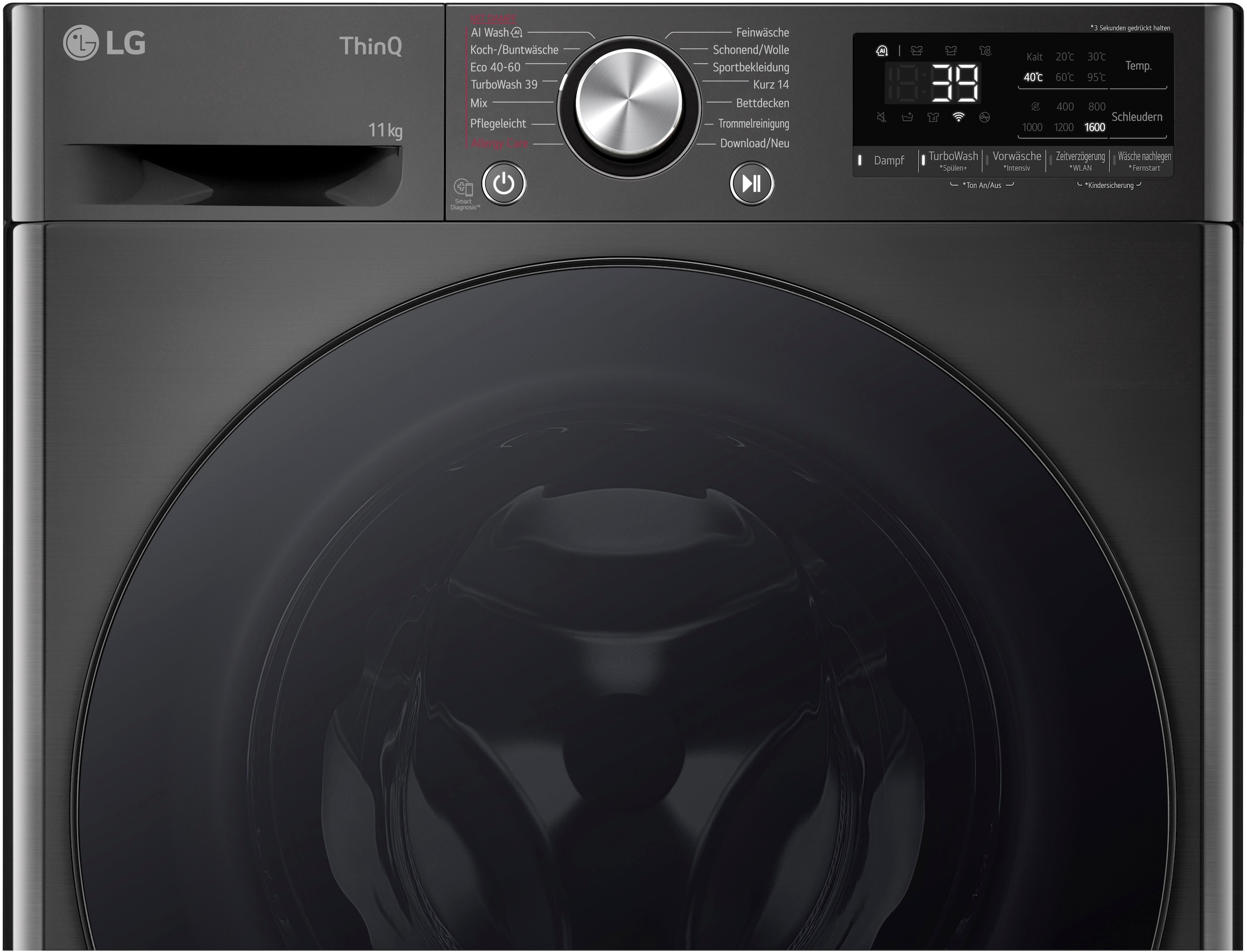LG Waschmaschine Serie 7 »F6WR701YB«, 11 kg, 1600 U/min, Steam Funktion
