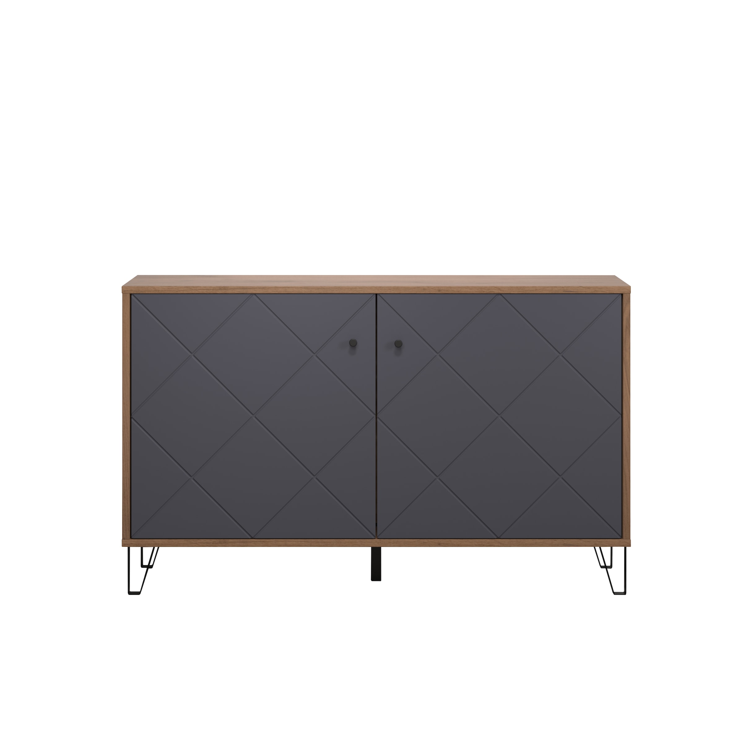 Places of Style Sideboard »Molveno«, (1 St.), außergewöhnliches Design mit strukturierten Fronten, Soft-Close