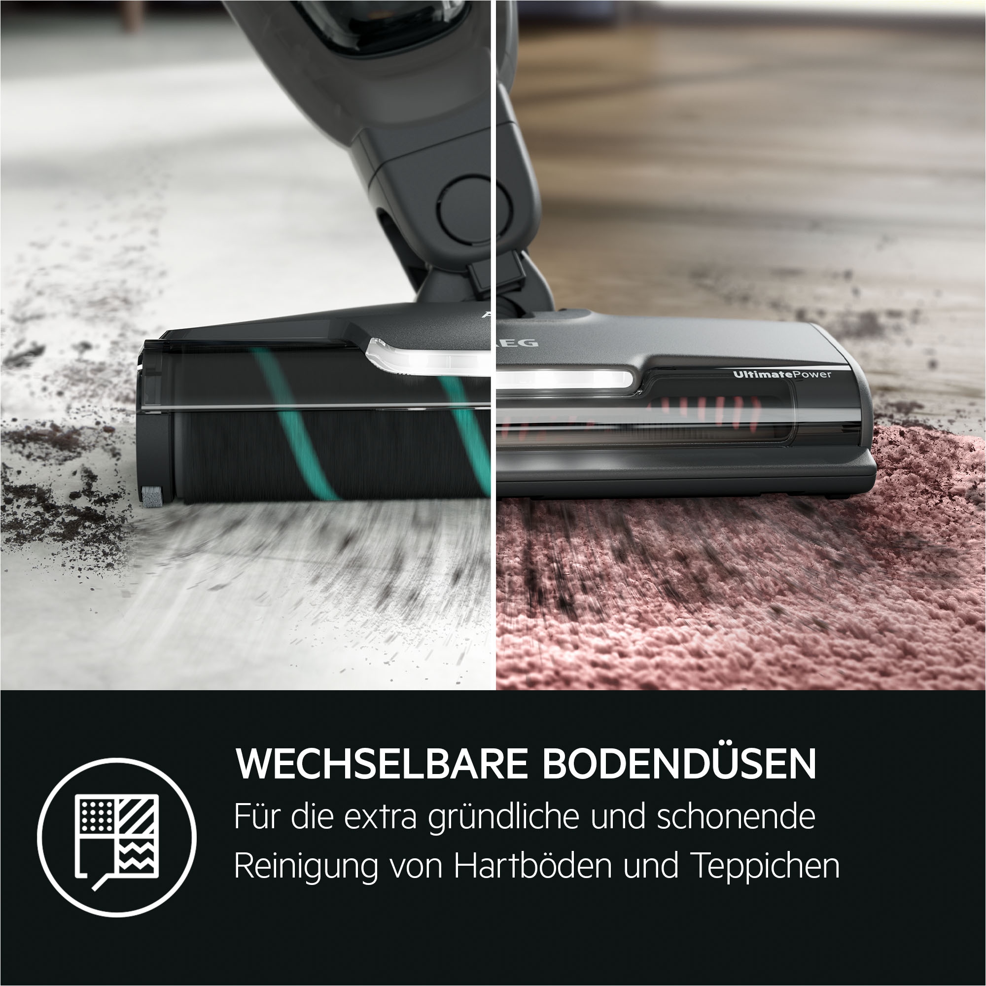 AEG Akku-Hand-und Stielstaubsauger »HYGIENIC 5000 AKKU-STAUBSAUGER (AS52H212XN)« 2in1, leise 79 dB(A), 58 % Recyclingmaterial, bis zu 50 Min. Laufzeit