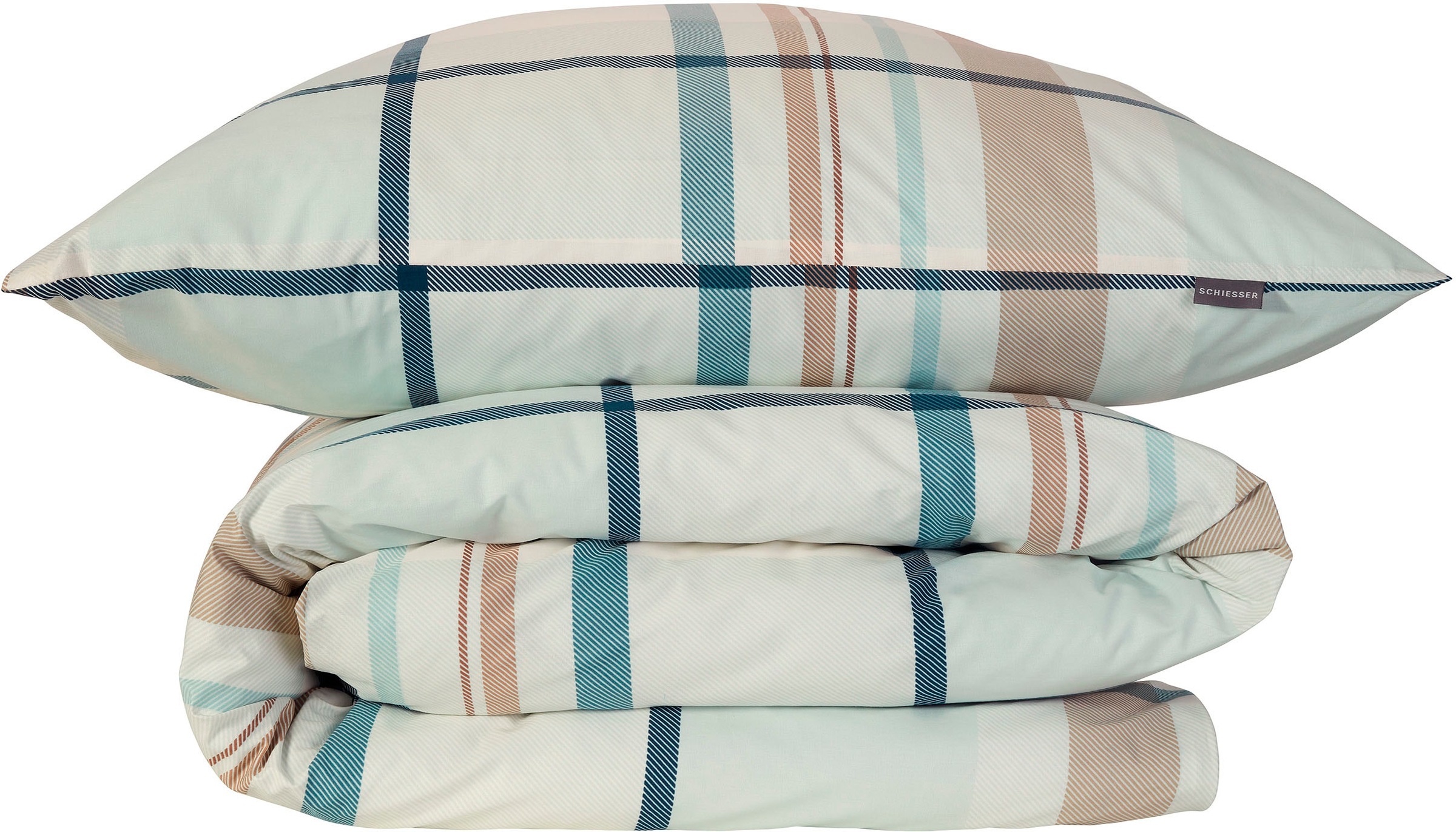 Schiesser Bettwäsche »Ezra aus weicher Baumwolle und einem wunderschönen Karo«, MADE IN GREEN by OEKO-TEX®-zertifiziert