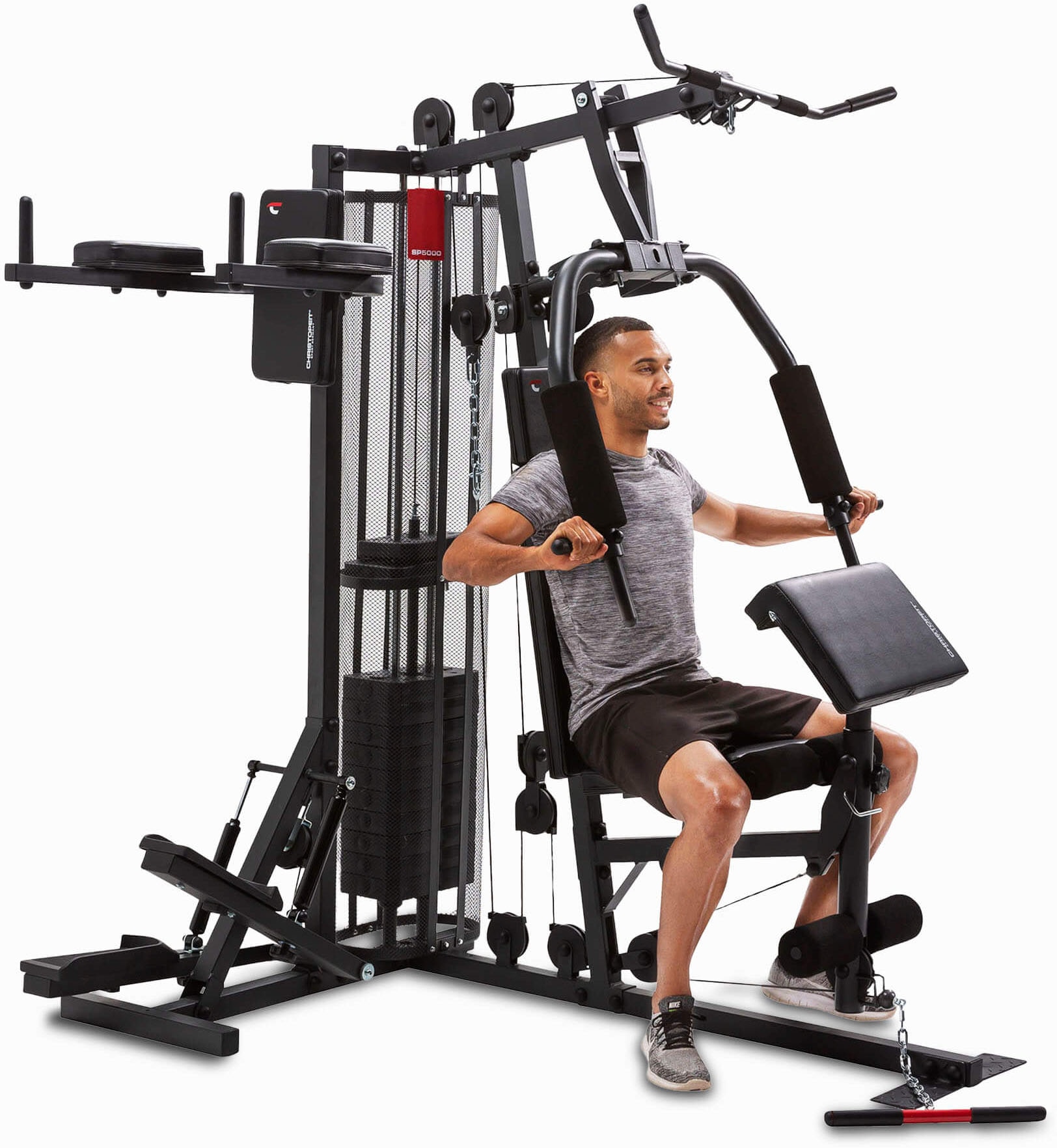 Christopeit Sport® Kraftstation »Kraftstation SP 5000«, 12 Gewichtsblöcke, (Butterflystange, Latzug, Ruderfunktion und mehr), multifunktionale Fitnessstation, max. Trainingsgewicht 70 kg