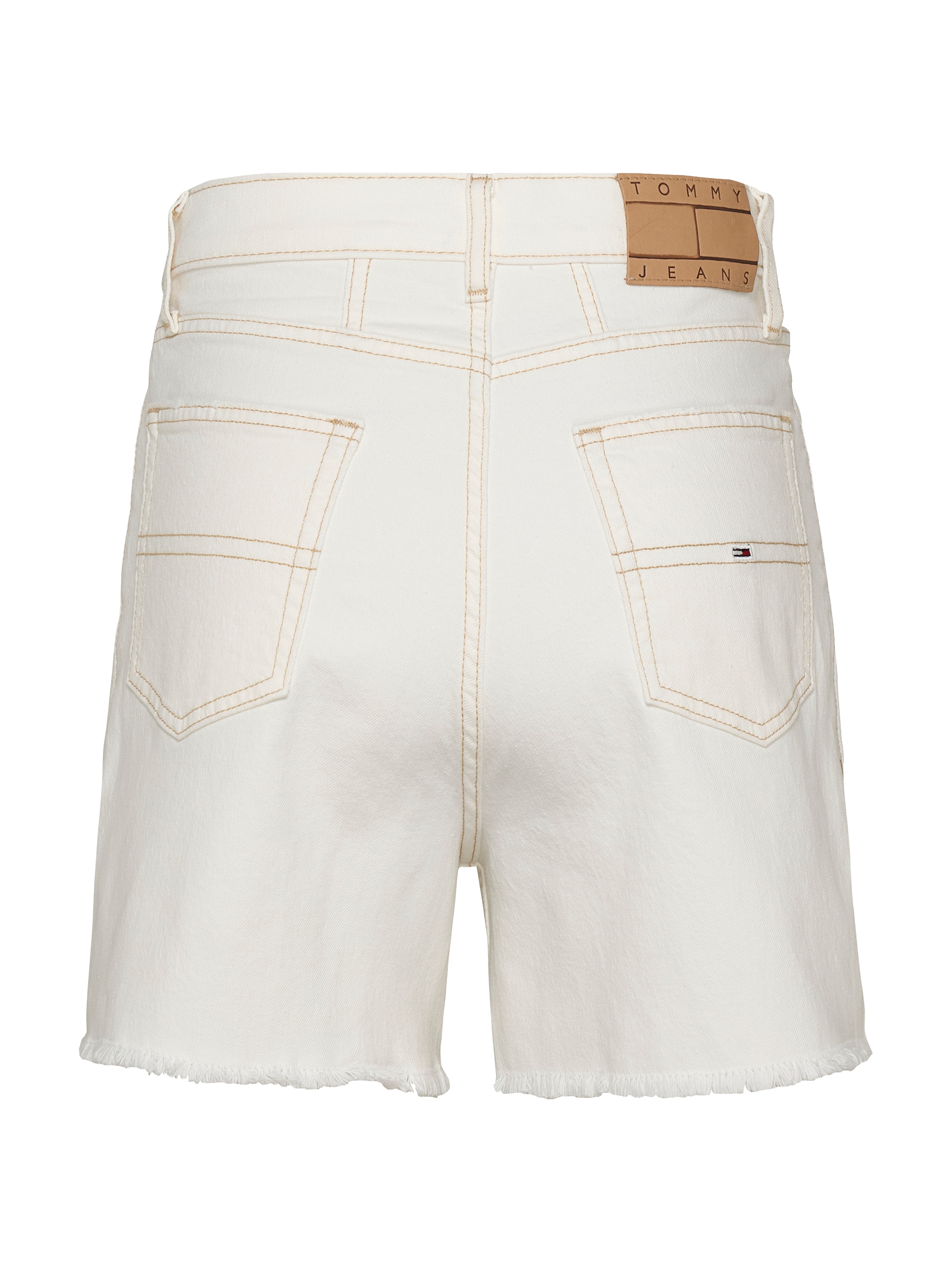 Tommy Jeans Shorts »MOM SHORT BI8194«  mit Logo-Badge, ausgefranster Kante