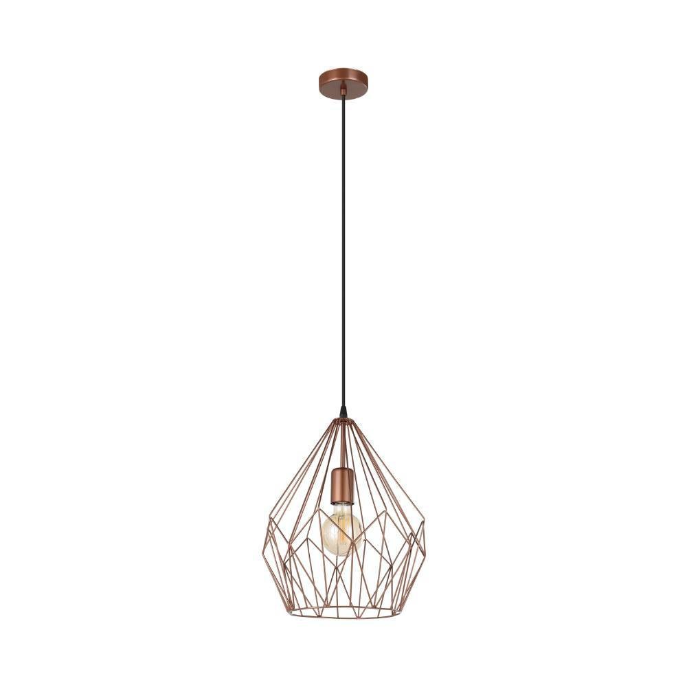 EGLO Pendelleuchte »CARLTON Hängeleuchte, Kupfer, Stahl, exkl. Leuchtmittel, Retro«, 1 flammig, Leuchtmittel E27 | ohne Leuchtmittel, Vintage Pendellampe, 1 flammig, Drahtgeflecht, Industrial, 110x31cm