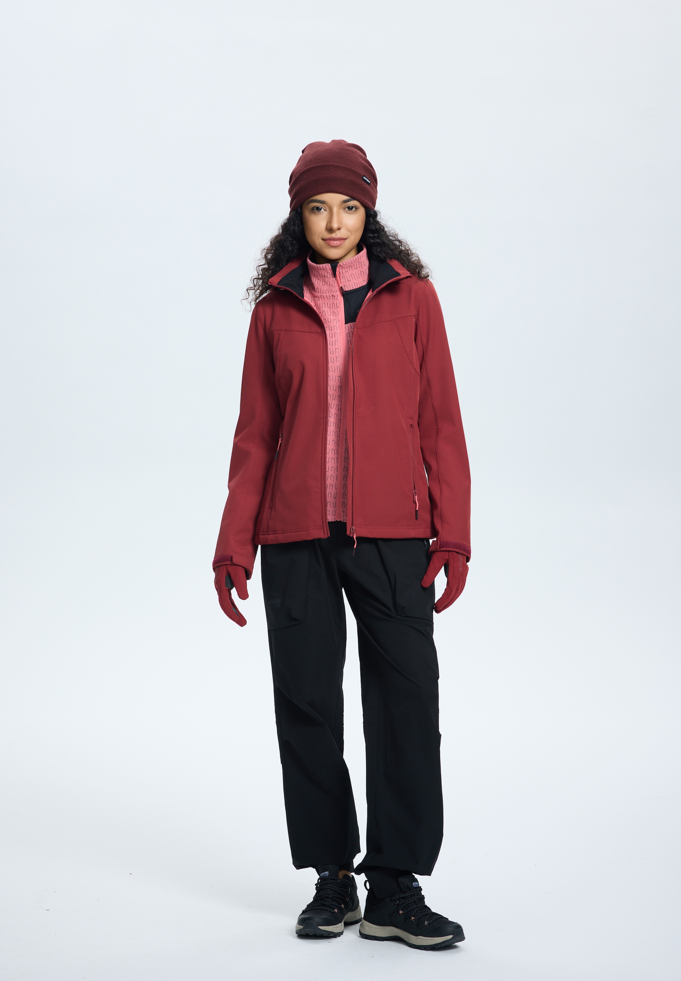 Icepeak Softshelljacke »BRENHAM«, (1 St.), mit Kapuze, Winddicht & Wasserabweisend & Atmungsaktiv