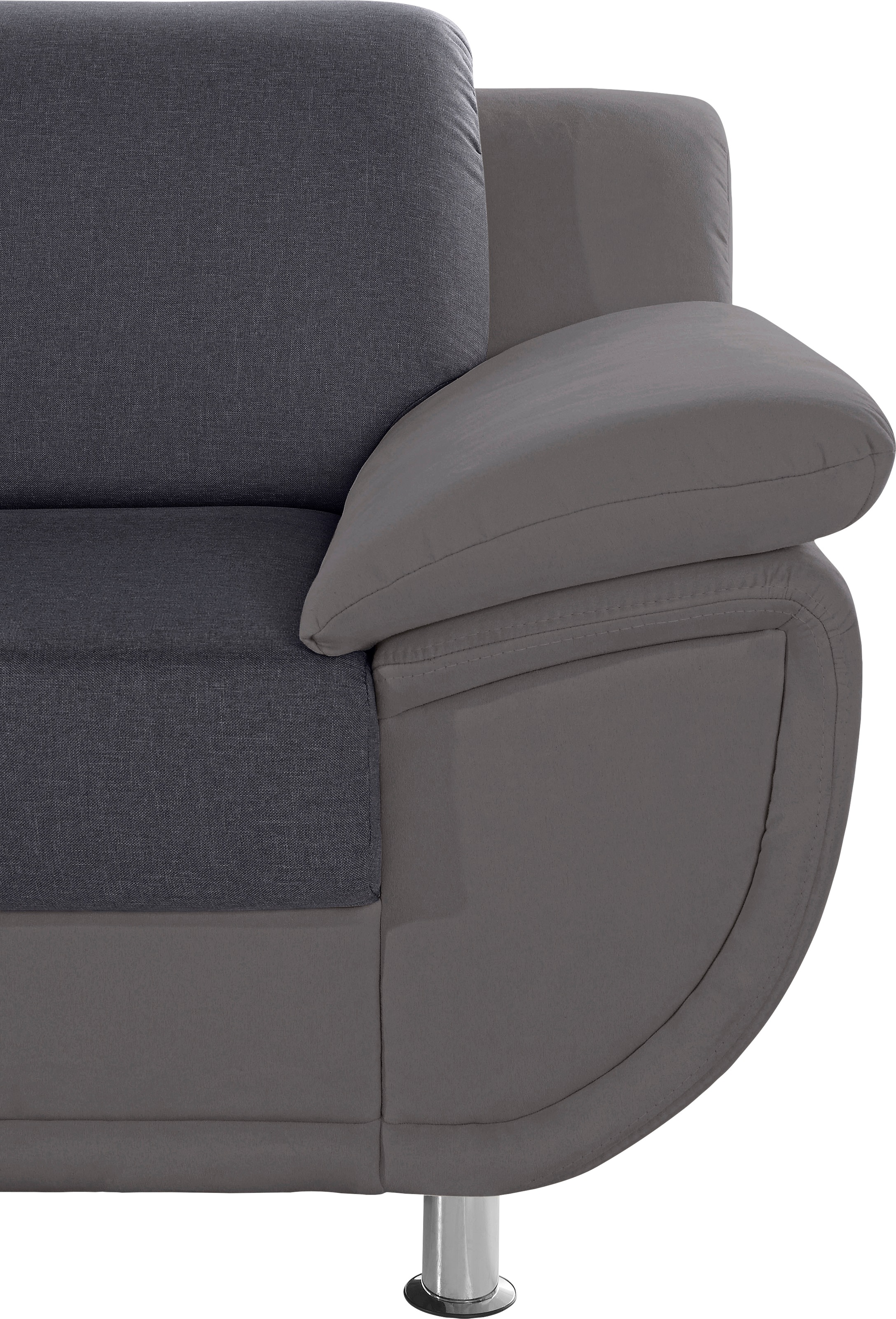 TRENDMANUFAKTUR Wohnlandschaft »Rondo 3, zeitlos und modern, im Materialmix, U-Form« wahlweise für mehr Komfort mit Federkern, wahlweise mit Bettfunktion