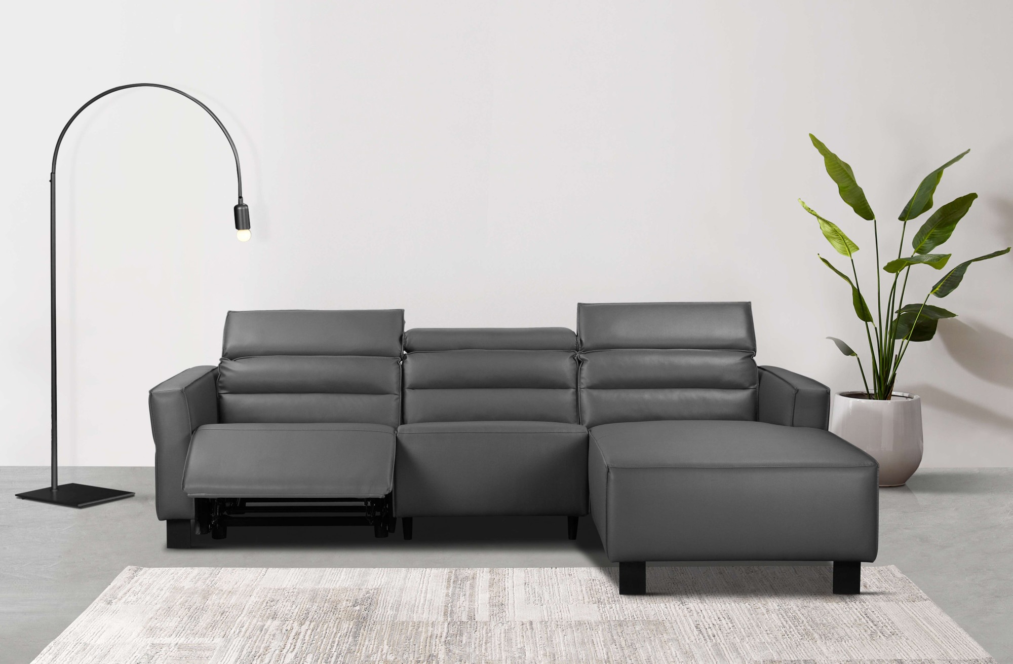 Home affaire Ecksofa »Carpari, L-Form, 263 cm, manuelle o. elektrische Rela günstig online kaufen