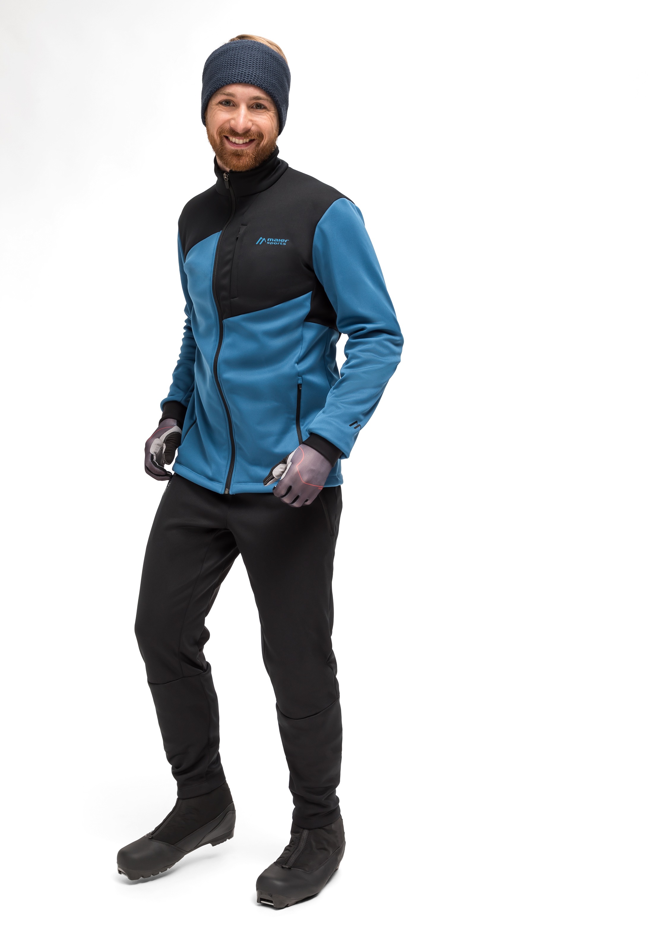 Maier Sports Skijacke »Malselv M«, Herren Langlaufjacke, Softshelljacke, 3 geräumige Taschen