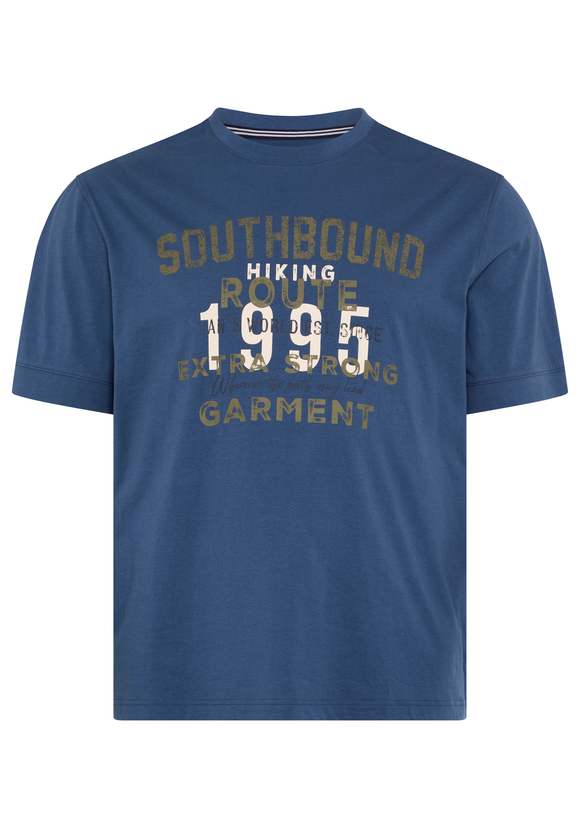 Man's World Plus Rundhalsshirt »auch in Grosse Größen bis Gr. 7XL Ärmel-Fit« regular fit, Kurzarm, casual, für Frühling und Sommer