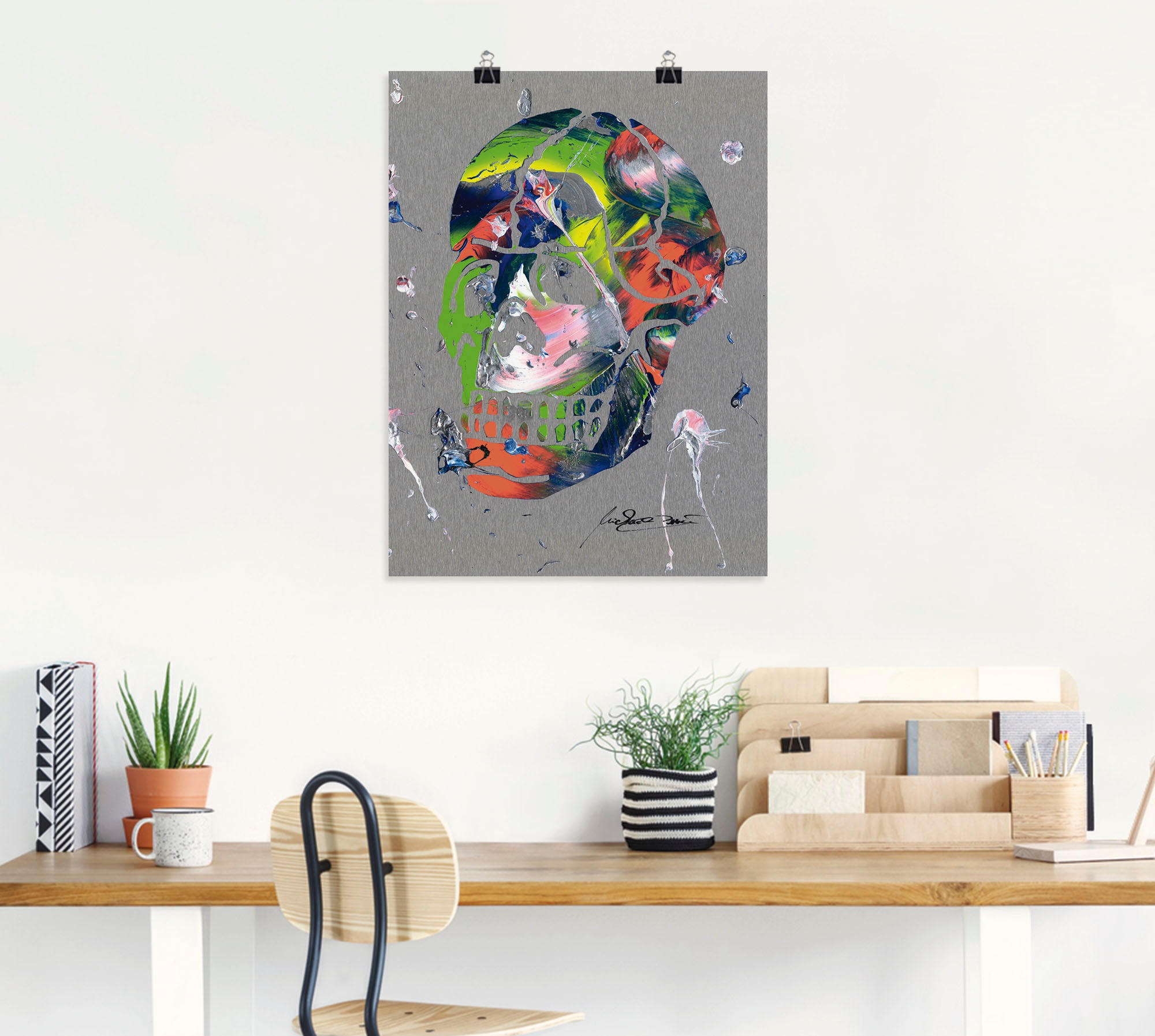 Artland Wandbild »Totenkopf«, Körper, (1 St.), als Alubild, Leinwandbild, Wandaufkleber oder Poster in versch. Größen