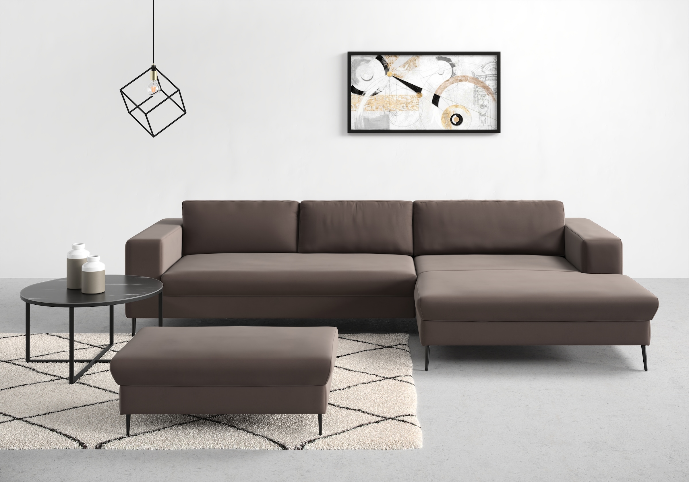 DOMO collection Ecksofa "Modica L-Form", moderne Optik mit großzügiger Reca günstig online kaufen