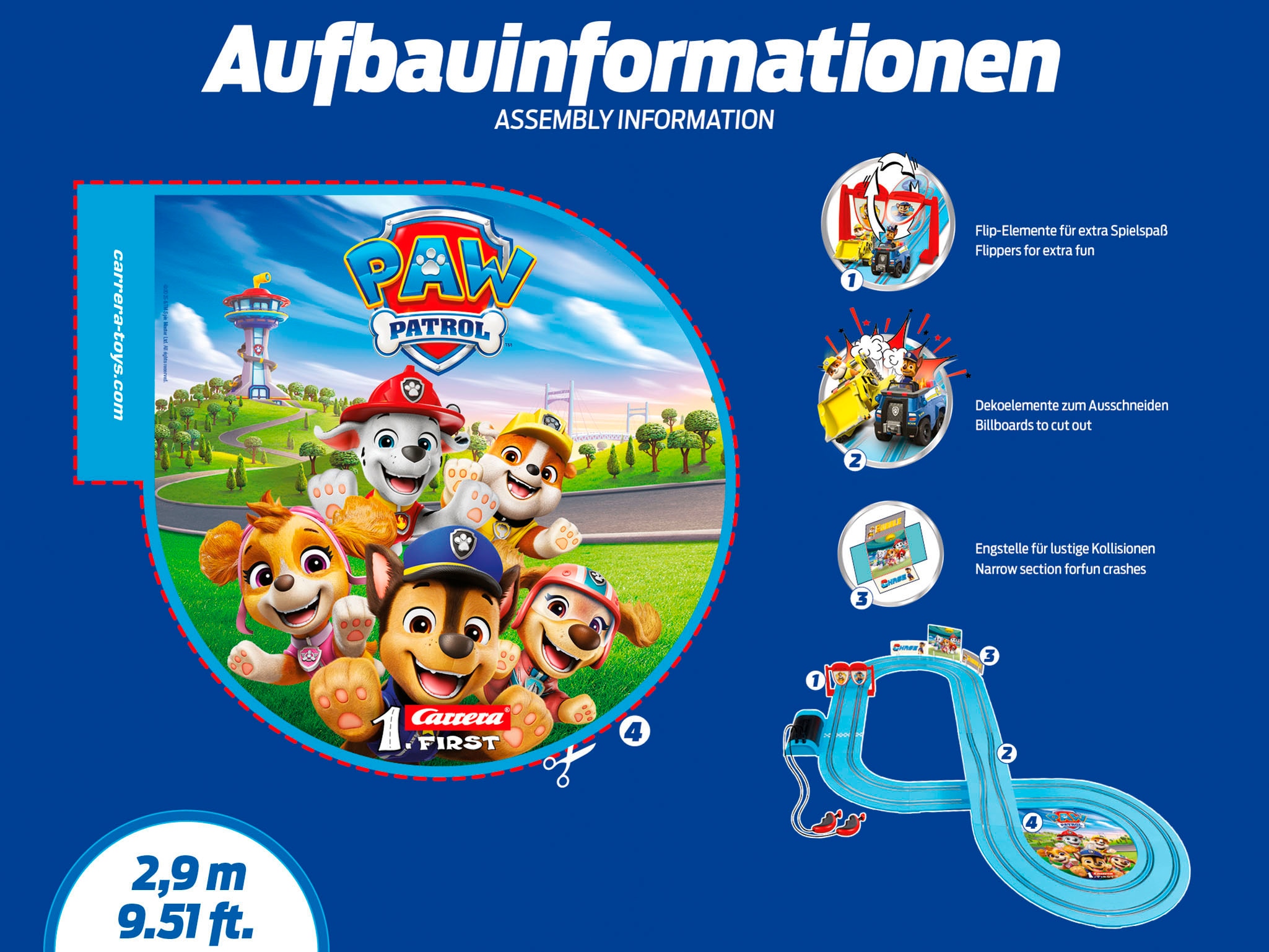 Carrera® Autorennbahn »Carrera First, Paw Patrol - On the Double«