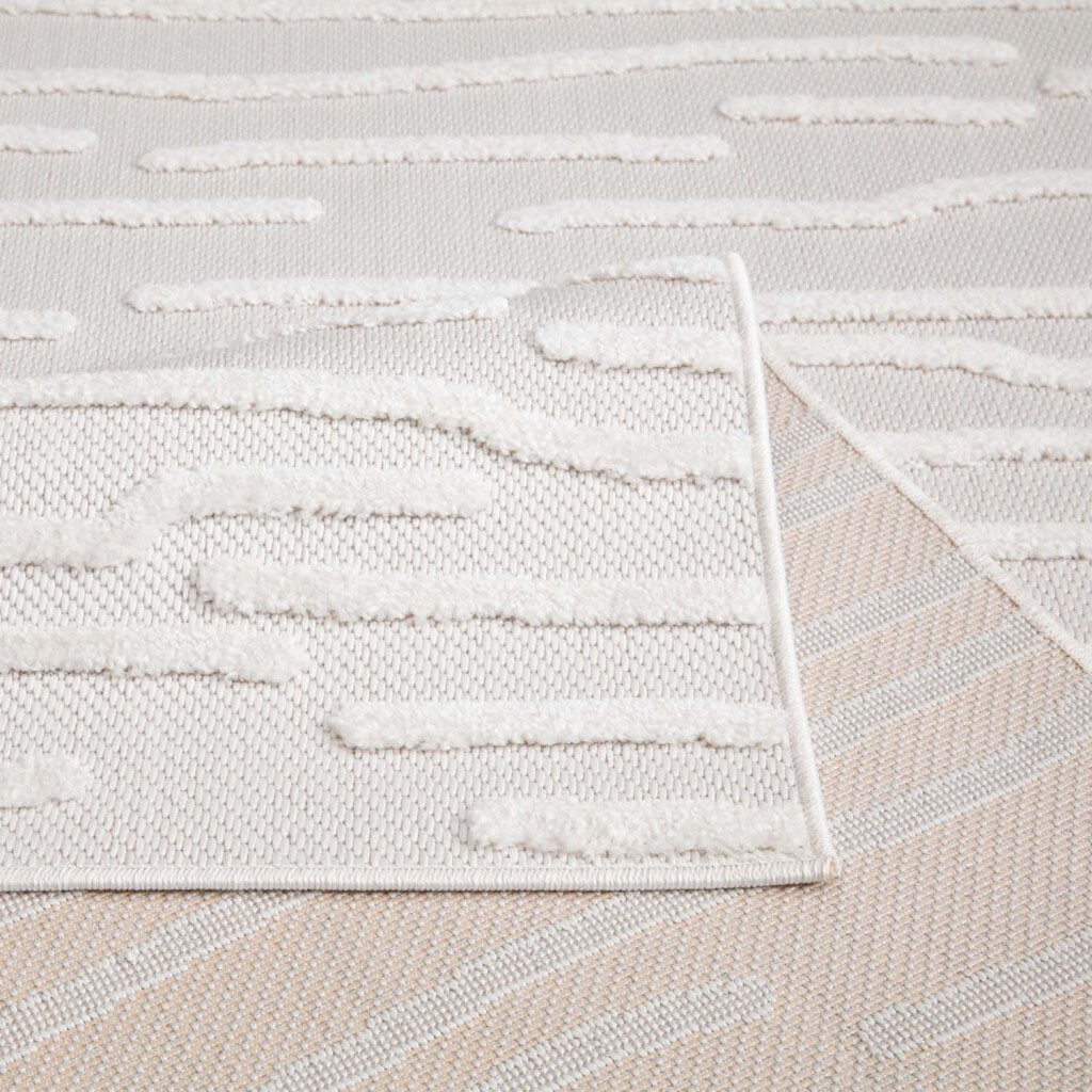 Carpet City Teppich »In-& Outdoorteppich Santorini 450, 3D-Effekt, Gestreift«, rechteckig, 5 mm Höhe, Wetterfest & UV-beständig für Terrasse, Balkon, Küche, Flur