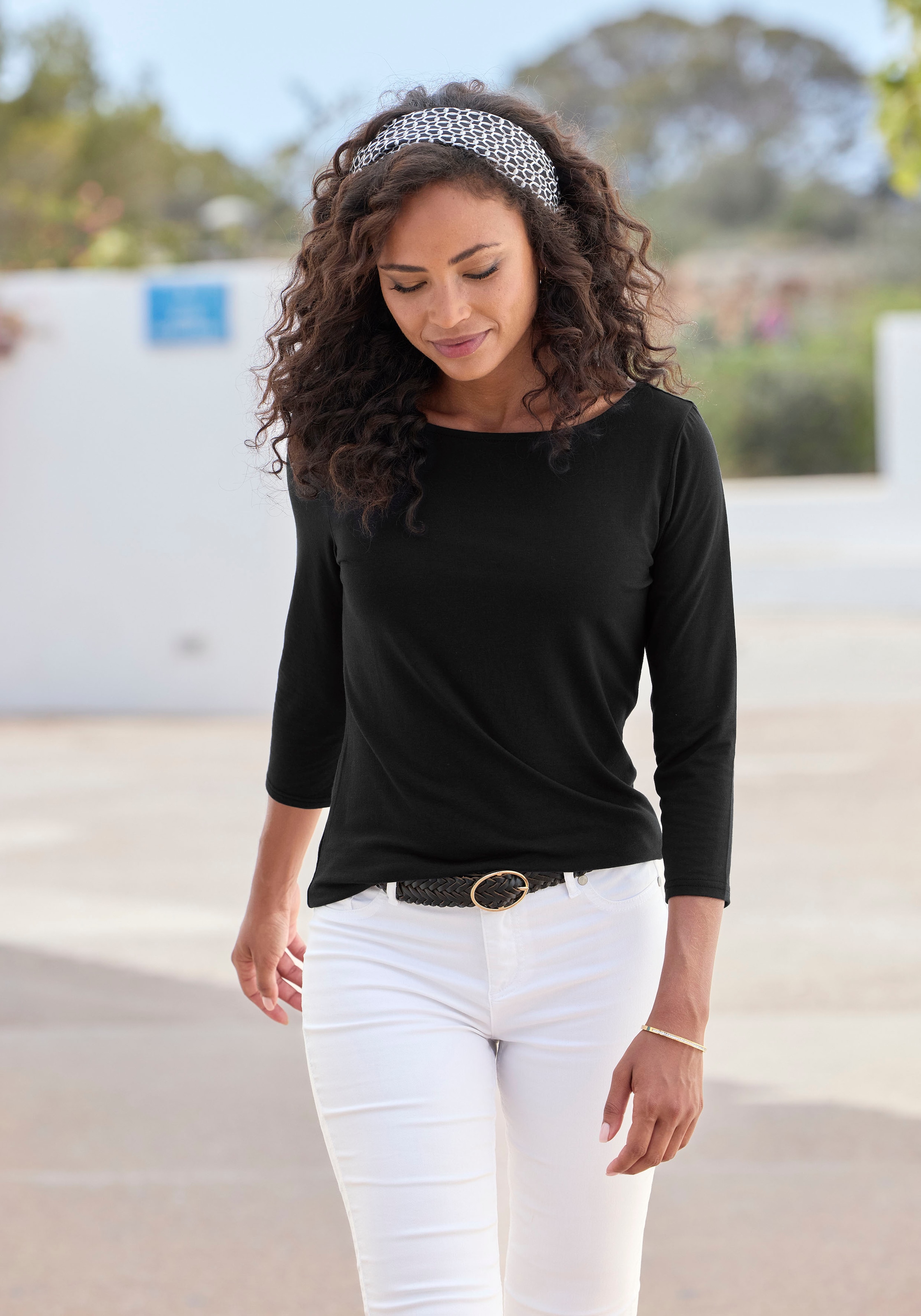 LASCANA 3/4-Arm-Shirt 2er-Pack,  aus elastischer Baumwoll-Modal-Qualität