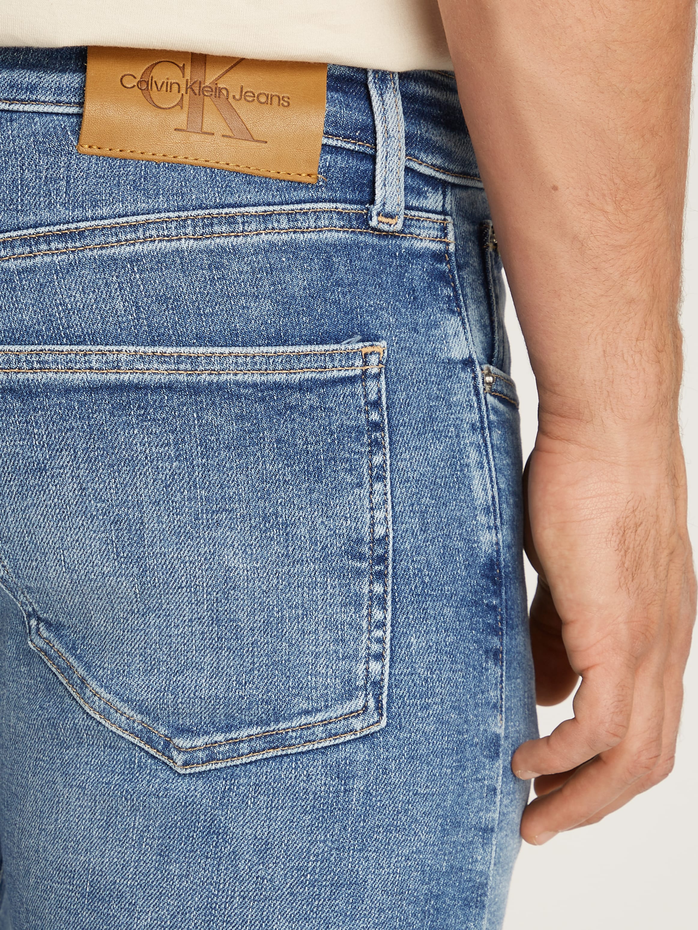 Calvin Klein Jeans Stretch-Jeans »SKINNY«, Coinpocket, Logostickerei