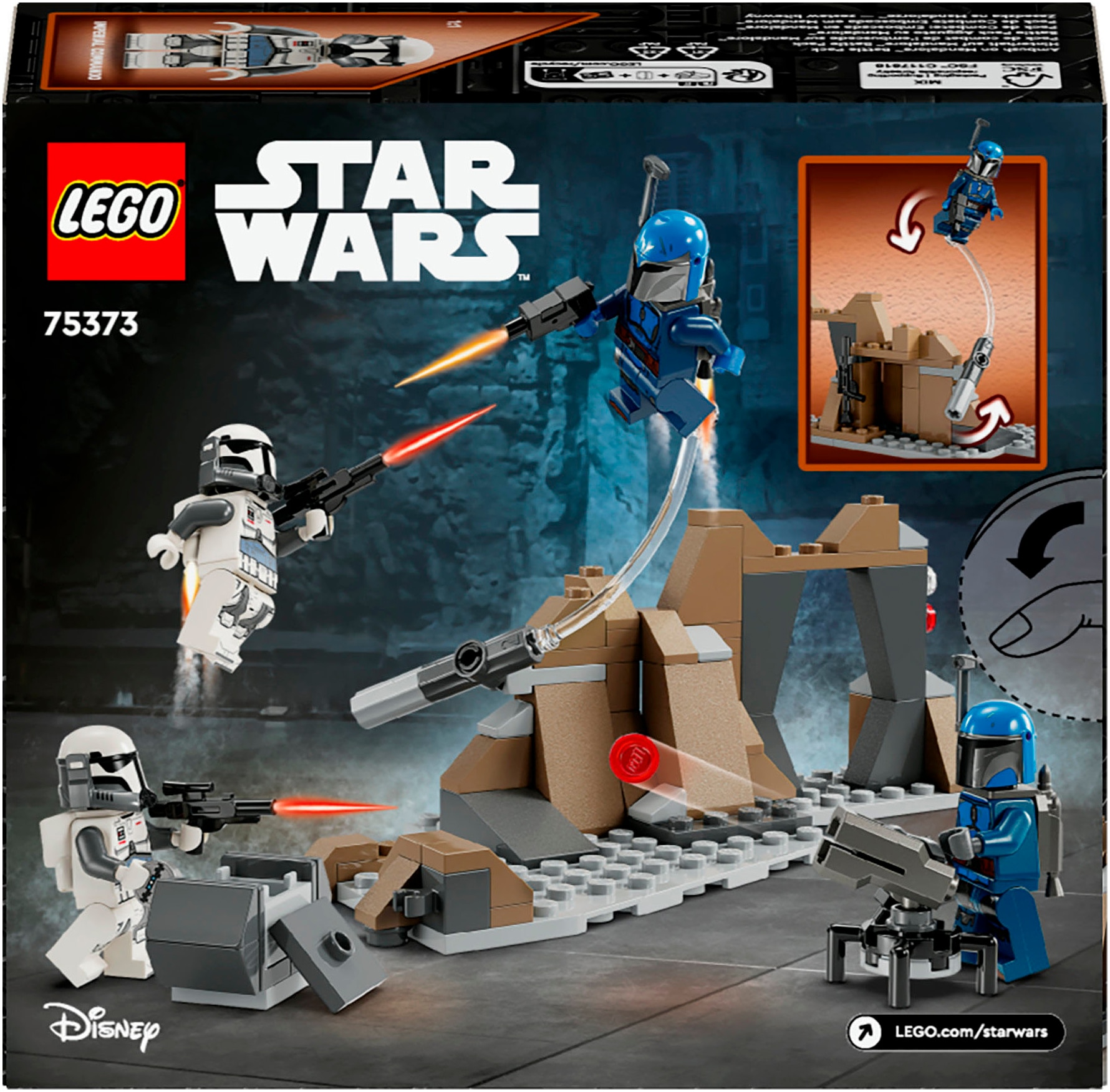 LEGO® Konstruktionsspielsteine »Hinterhalt auf Mandalore™ Battle Pack (75373), LEGO Star Wars™«, (109 St.), Made in Europe