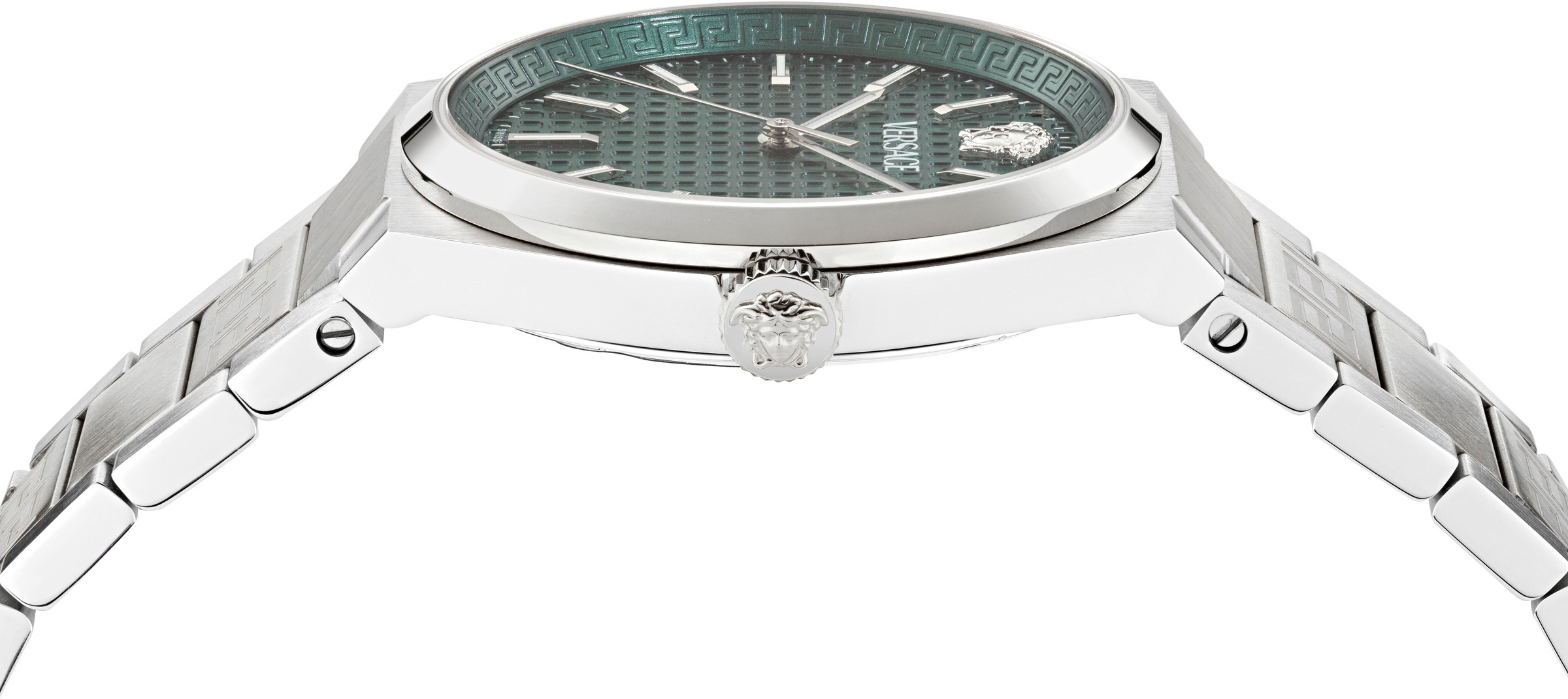 Versace Quarzuhr »V-AURIA«, Armbanduhr, Herrenuhr, Swiss Made, Edelstahlarmband, analog, Datum