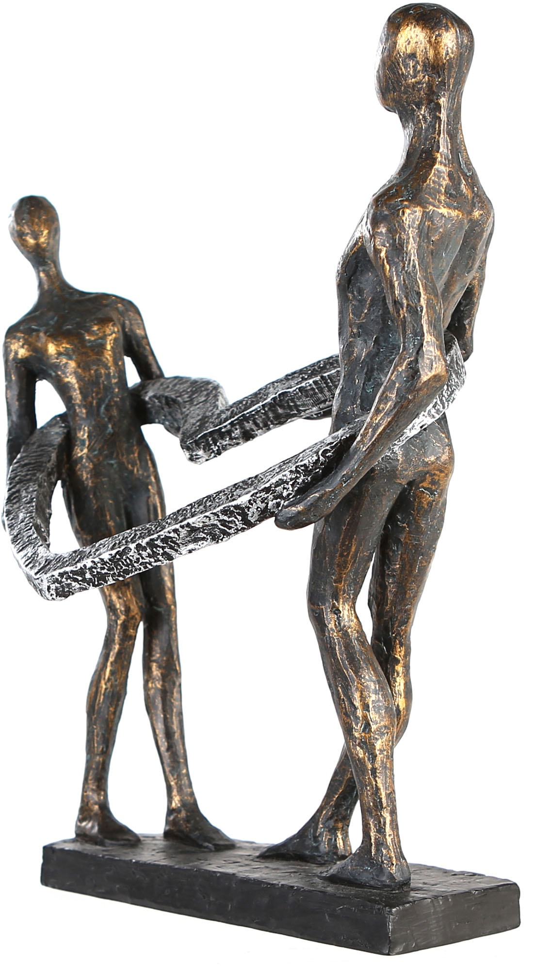 Casablanca by Gilde Dekofigur »Skulptur Connected«, (1 St.), Dekoobjekt,  Höhe 31 cm, mit Spruchanhänger, Wohnzimmer auf Raten bestellen