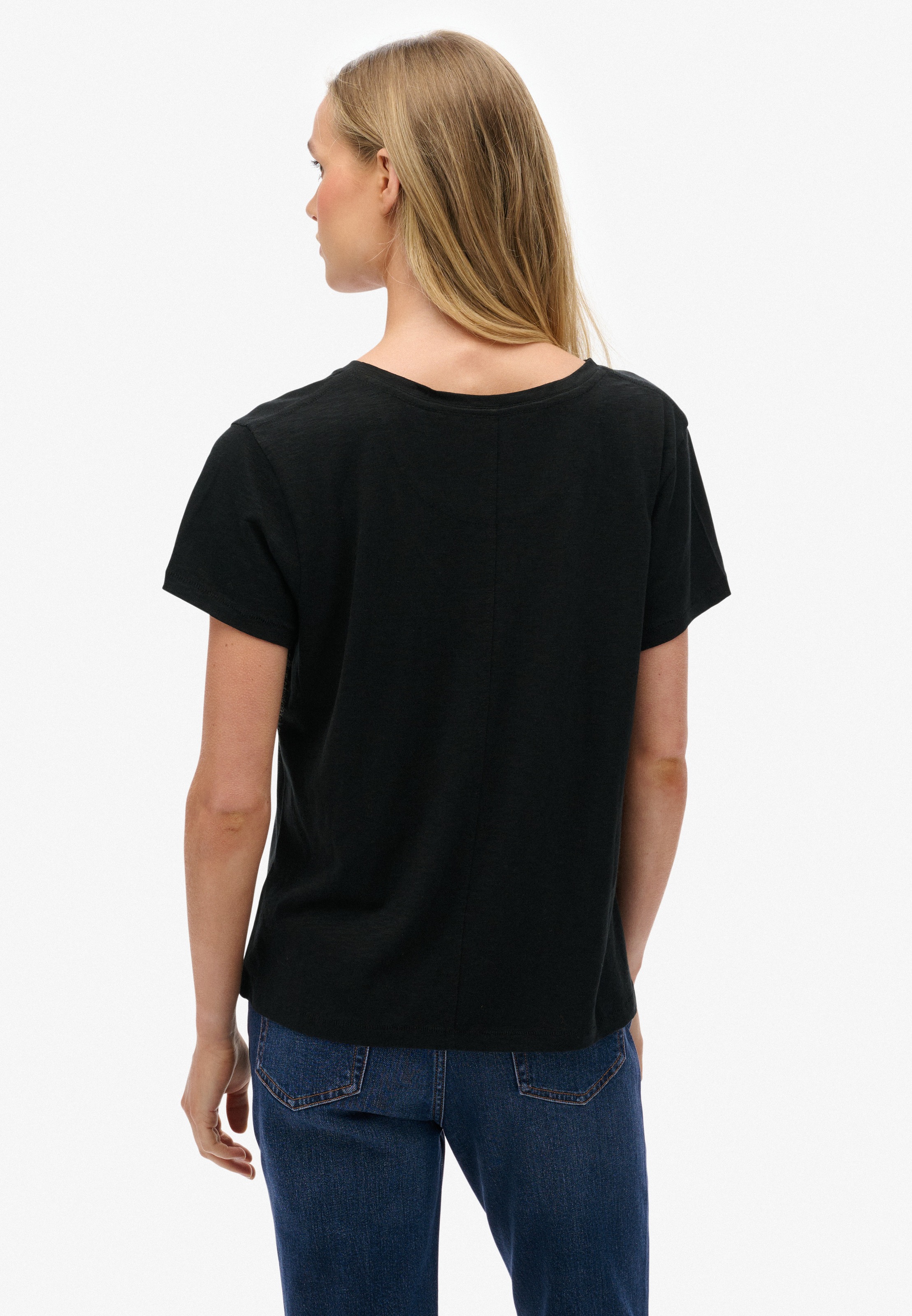 Superdry T-Shirt »STUDIOS SLUB EMB VEE TEE«