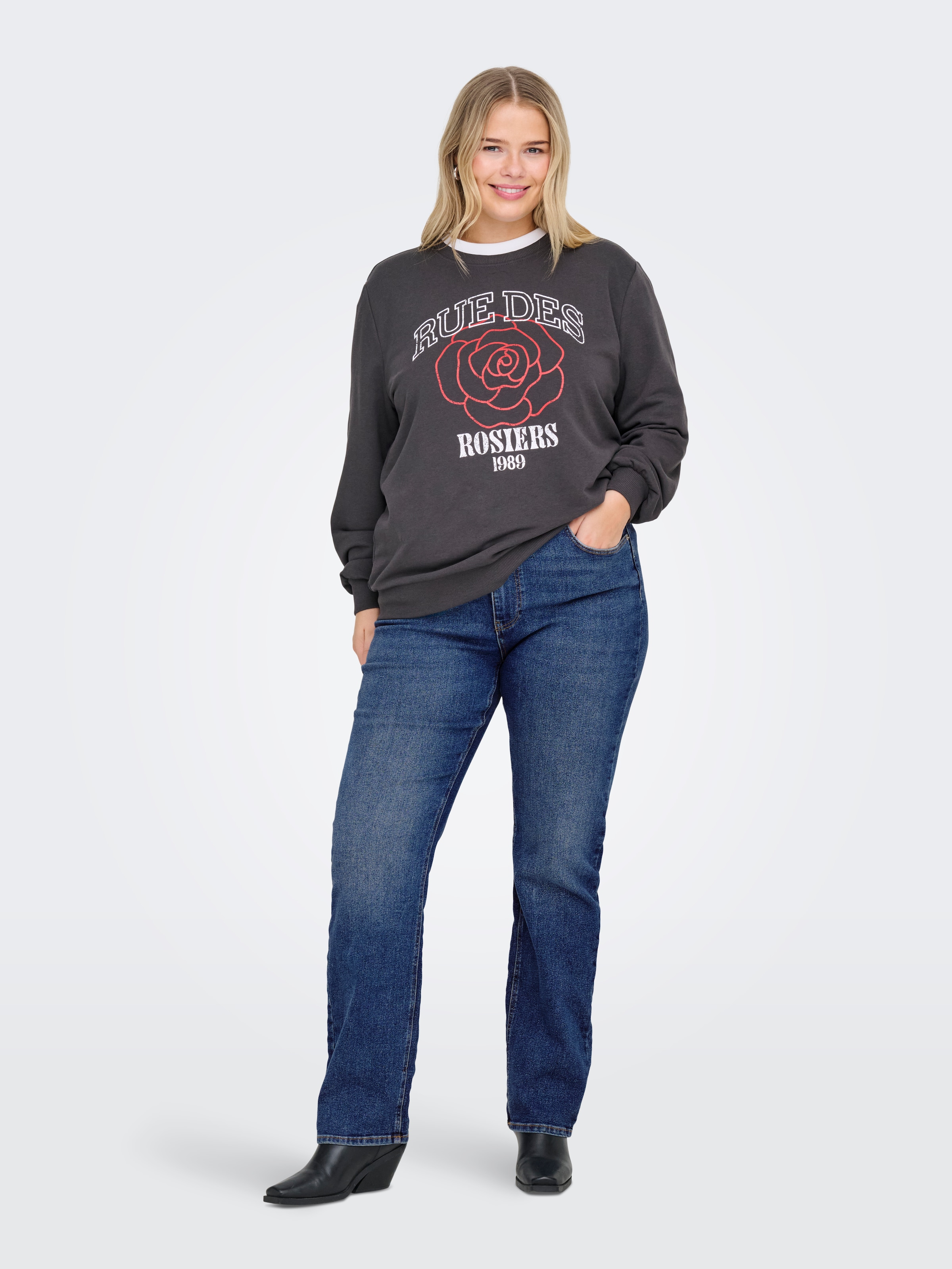 ONLY CARMAKOMA Straight-Jeans »CARCRUZ EX HW STRAIGHT DNM PIMBOX BF«