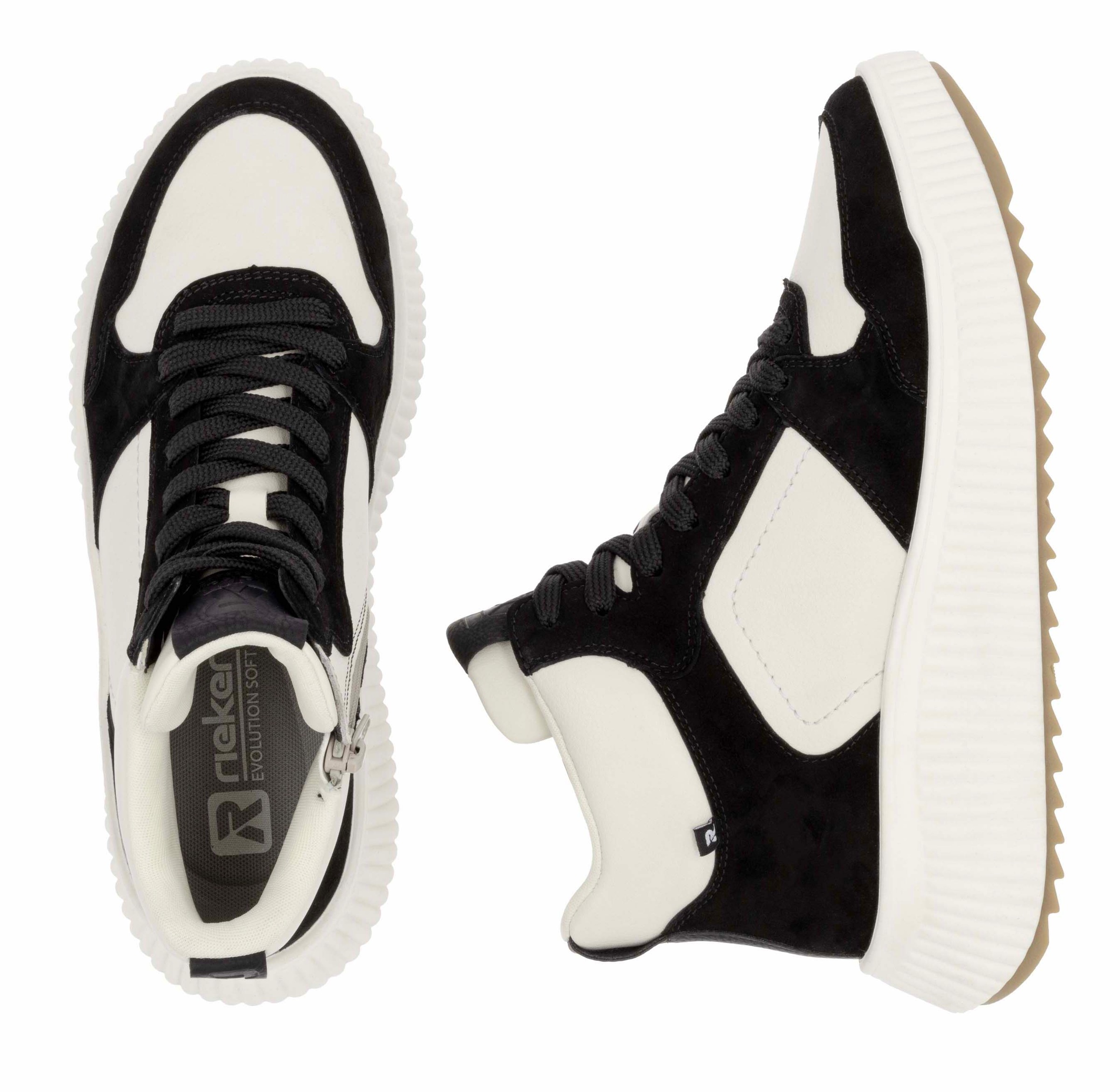 Rieker EVOLUTION Sneaker, Freizeitschuh, High Top Sneaker, Schnürboots, Schaftrandpolsterung