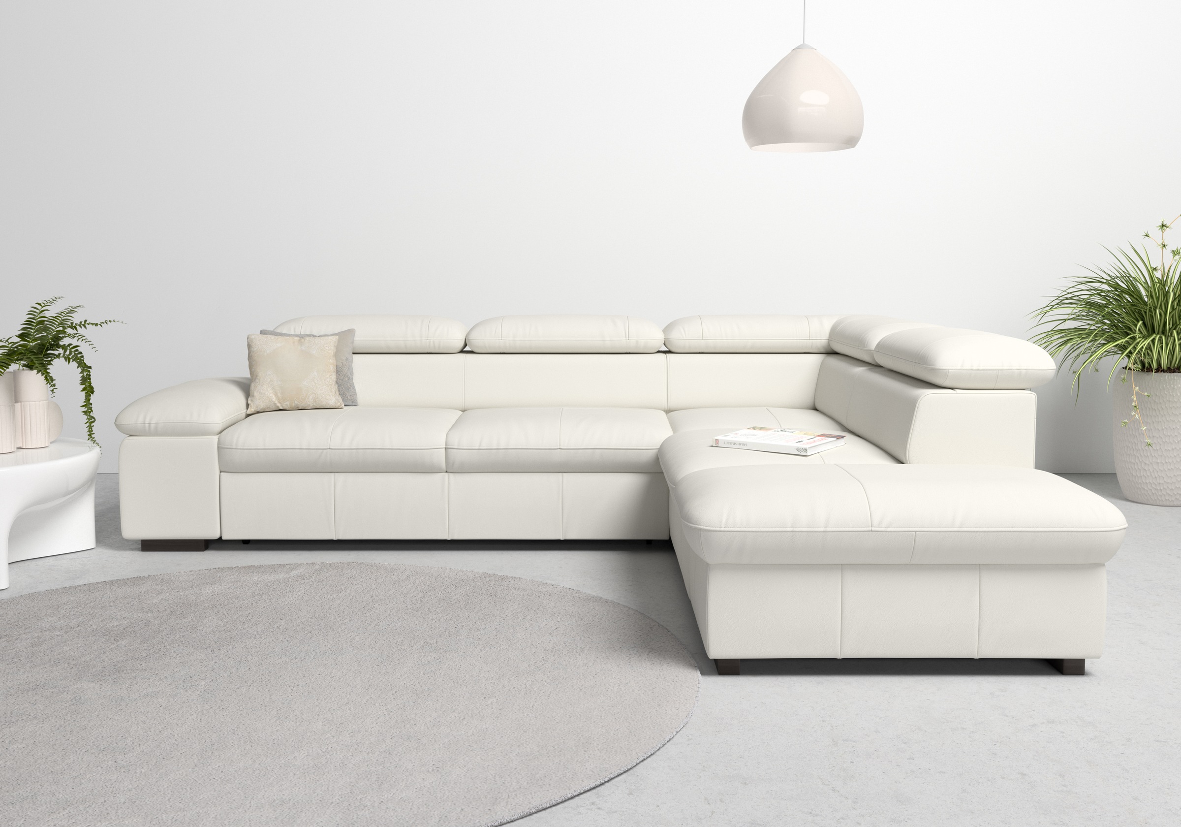 Home affaire Ecksofa »Alberto L-Form«, mit Kopfteilverstellung, wahlweise mit Bettfunktion