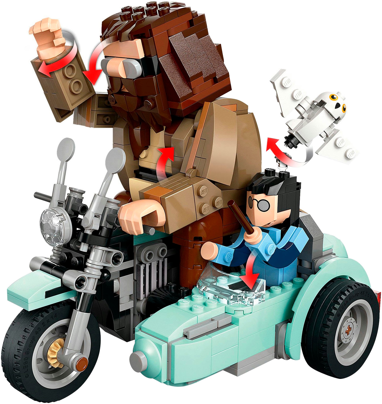 LEGO® Konstruktionsspielsteine »Hagrids und Harrys Motorradtour (76443), LEGO Harry Potter™«, (617 St.), Made in Europe